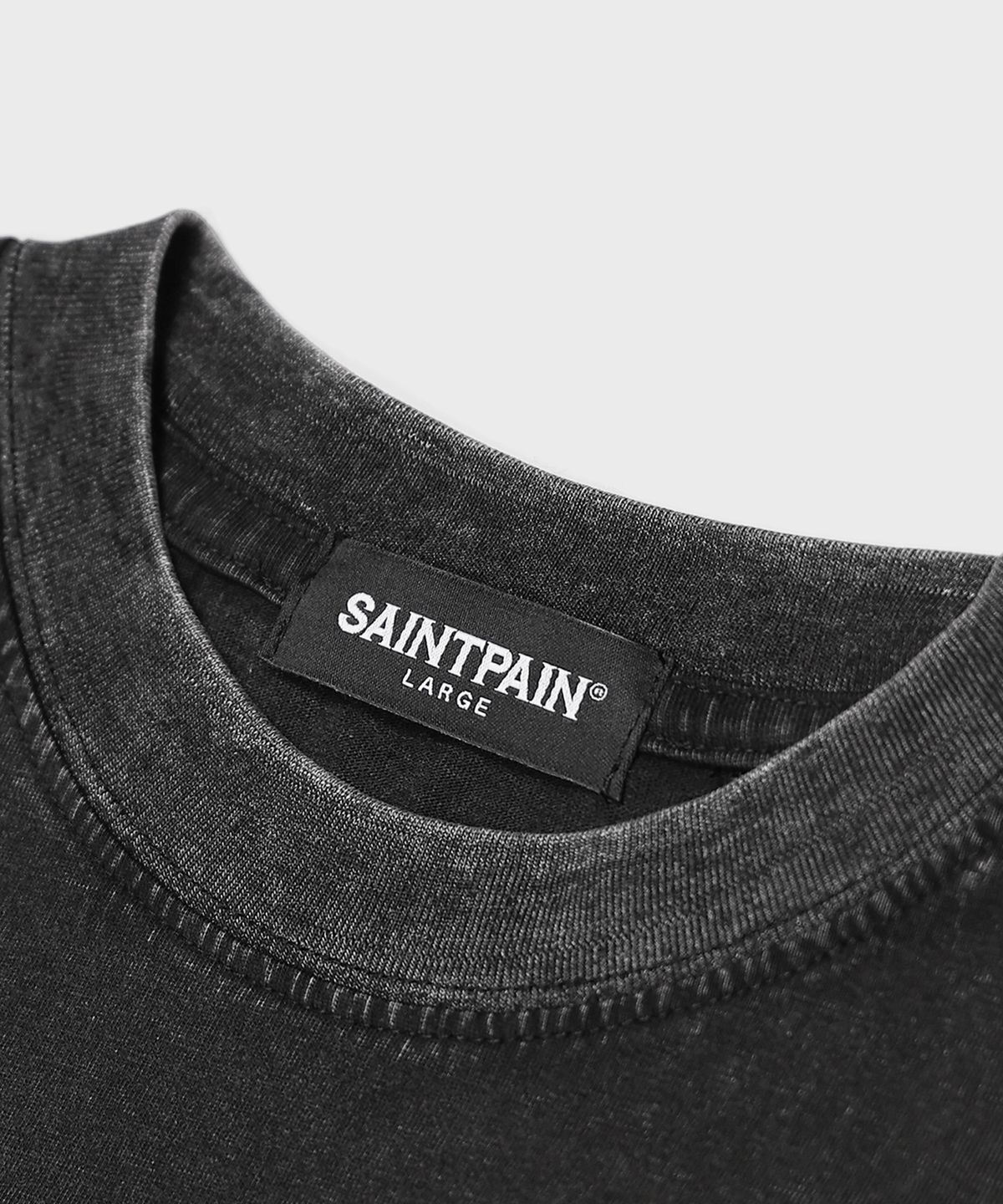 세인트페인(SAINTPAIN) SP 브루탈 피그먼트 반팔티 블랙