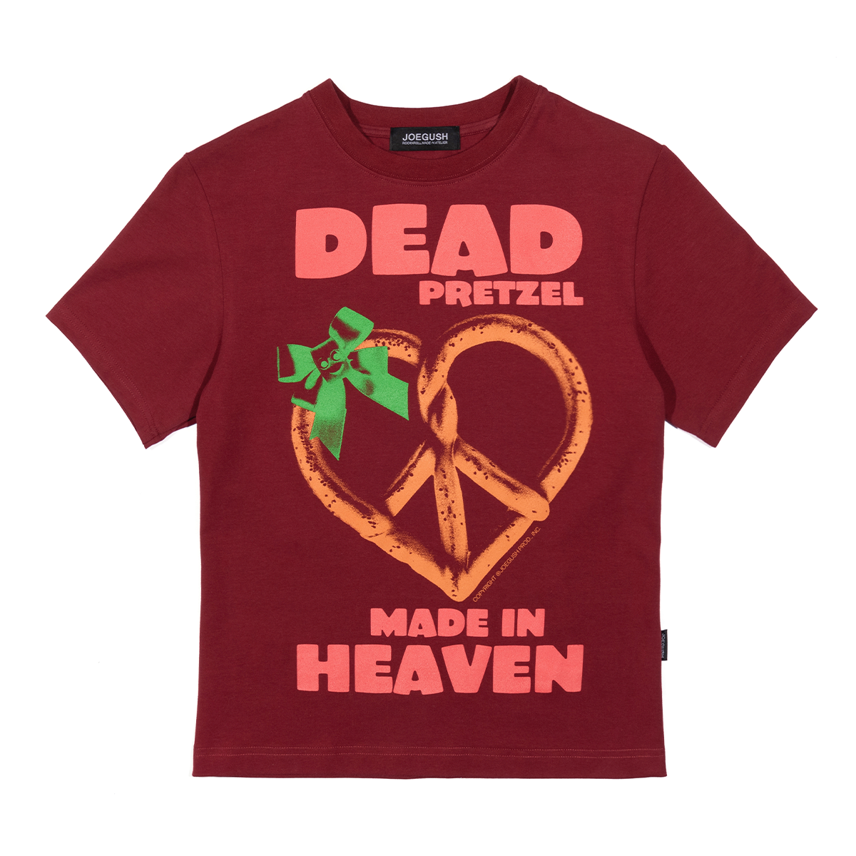【JOEGUSH 】 Dead Pretzel T-shirt (Crop ver.) /追跡付 MUSINSA | JOEGUSH Dead Pretzel T-shirt (Crop Ver.) (Burgundy)