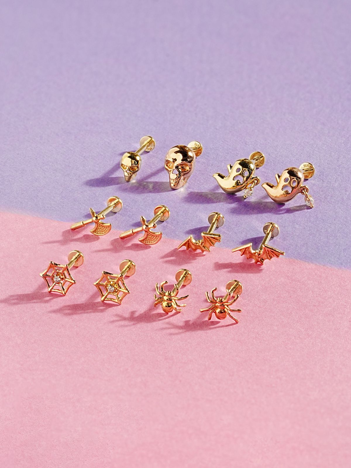 미니멀피어싱(MINIMALPIERCING) 14K 인터널 할로윈 라블렛 피어싱 귀걸이 모음전