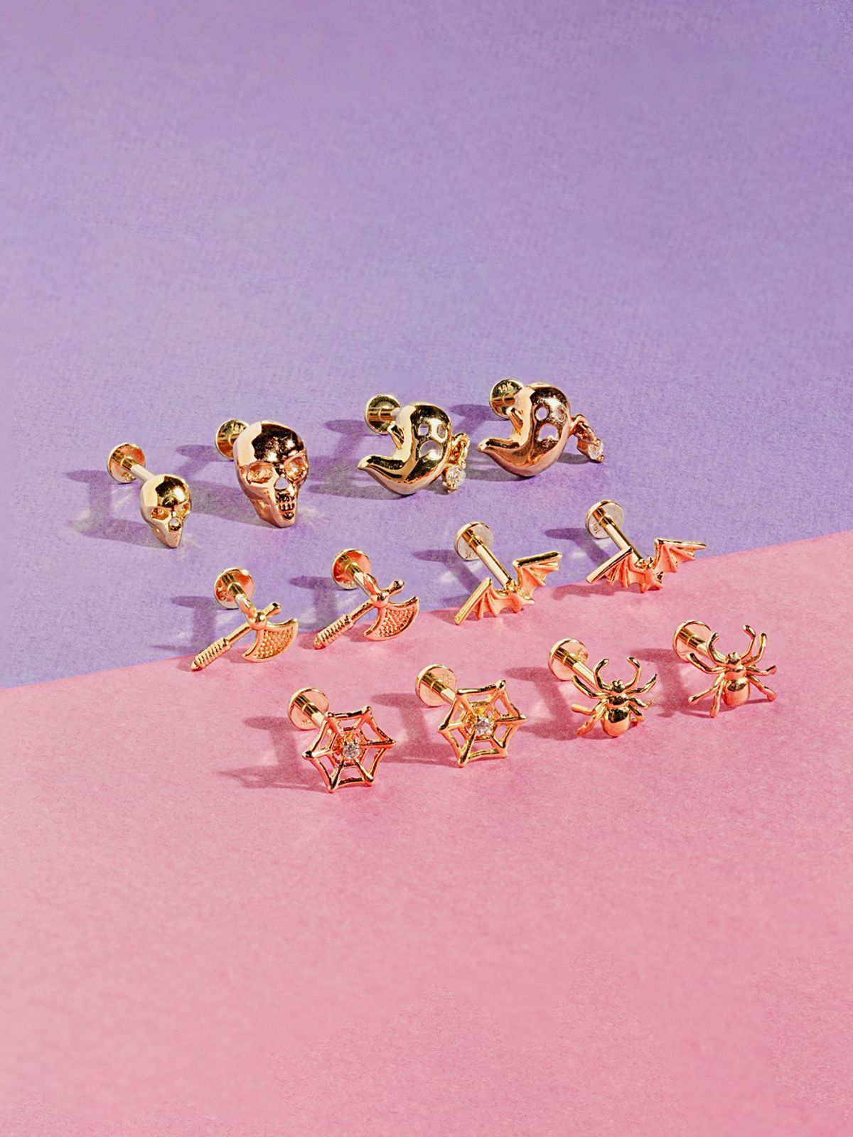 미니멀피어싱(MINIMALPIERCING) 14K 인터널 할로윈 라블렛 피어싱 귀걸이 모음전