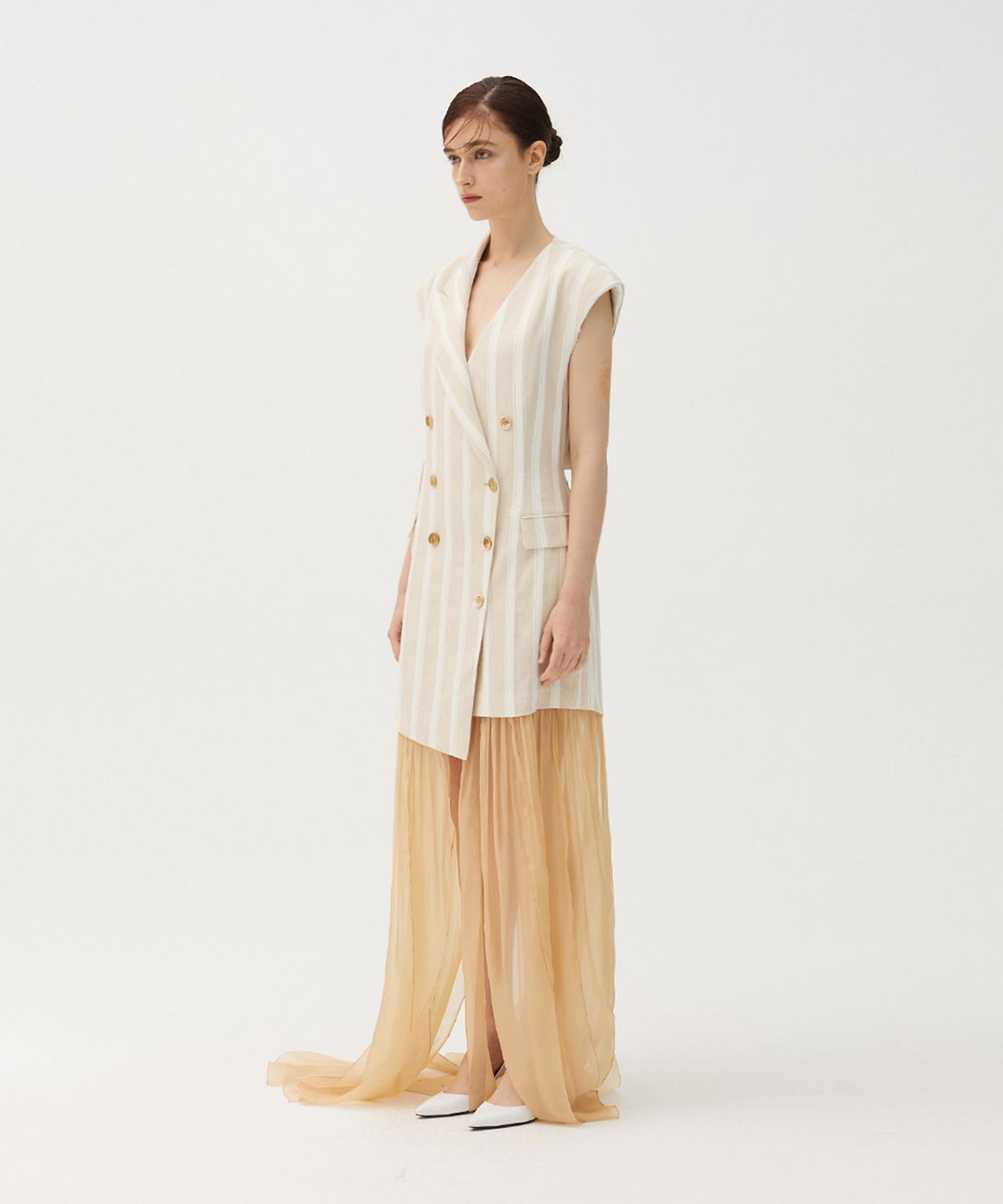 므아므(MMAM) Organza back slit dress