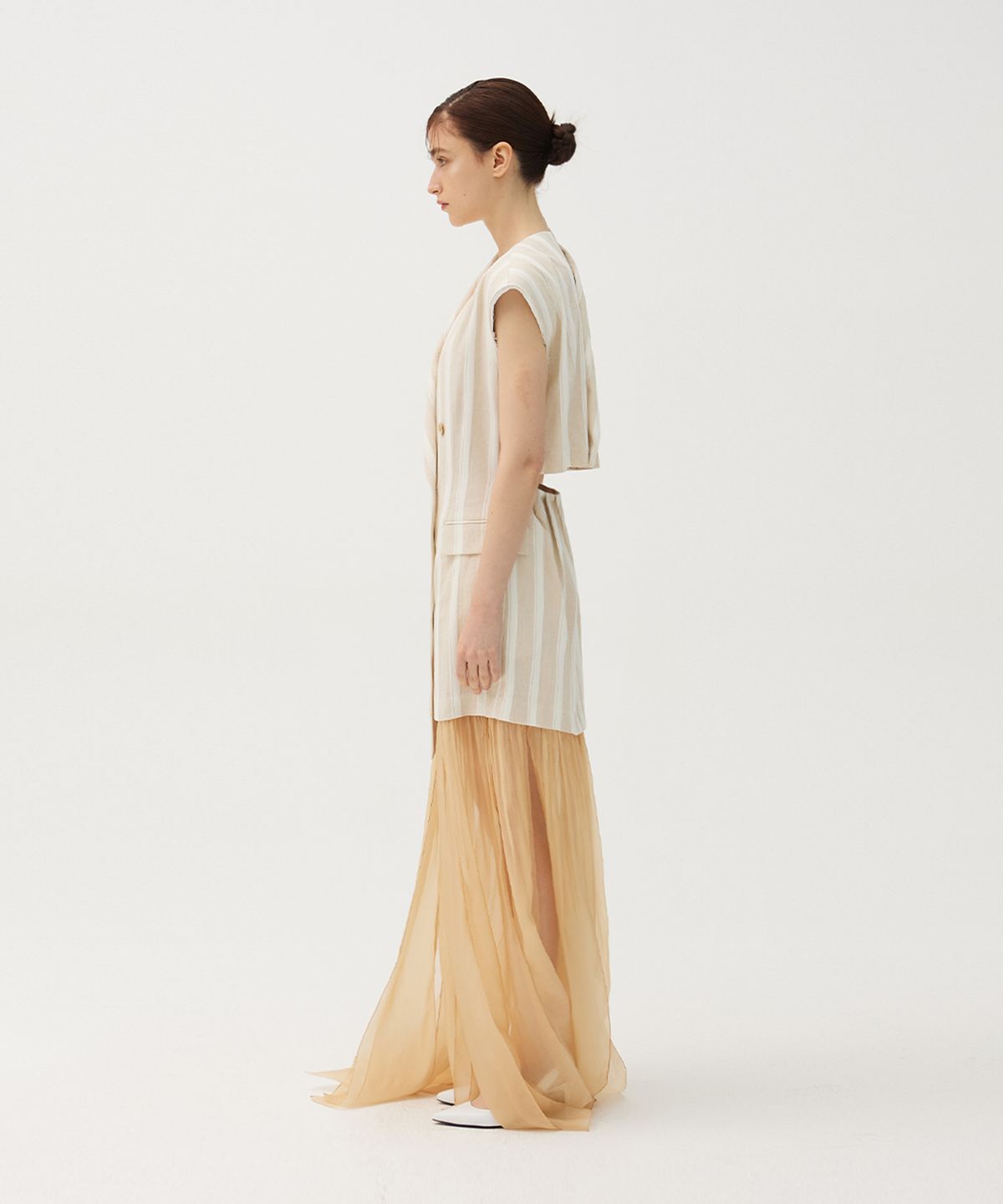 므아므(MMAM) Organza back slit dress