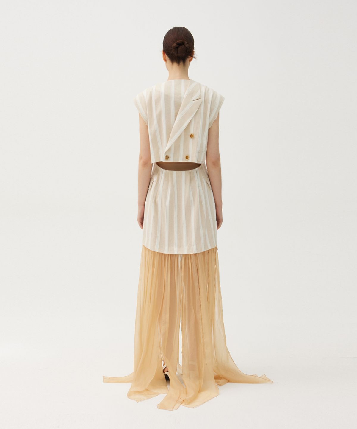 므아므(MMAM) Organza back slit dress