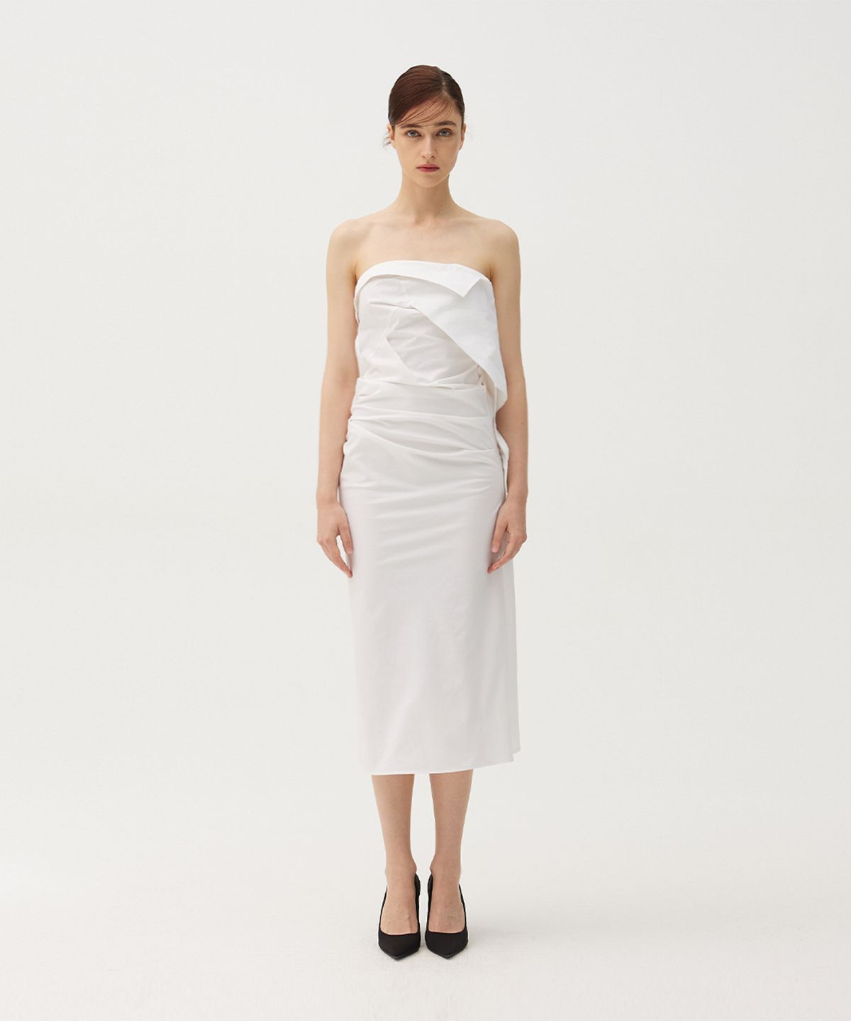 므아므(MMAM) Drape shirt dress