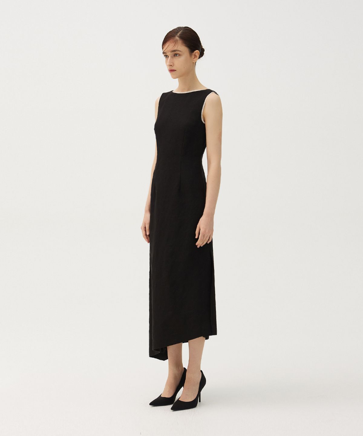 므아므(MMAM) Linen stitch unbalance dress