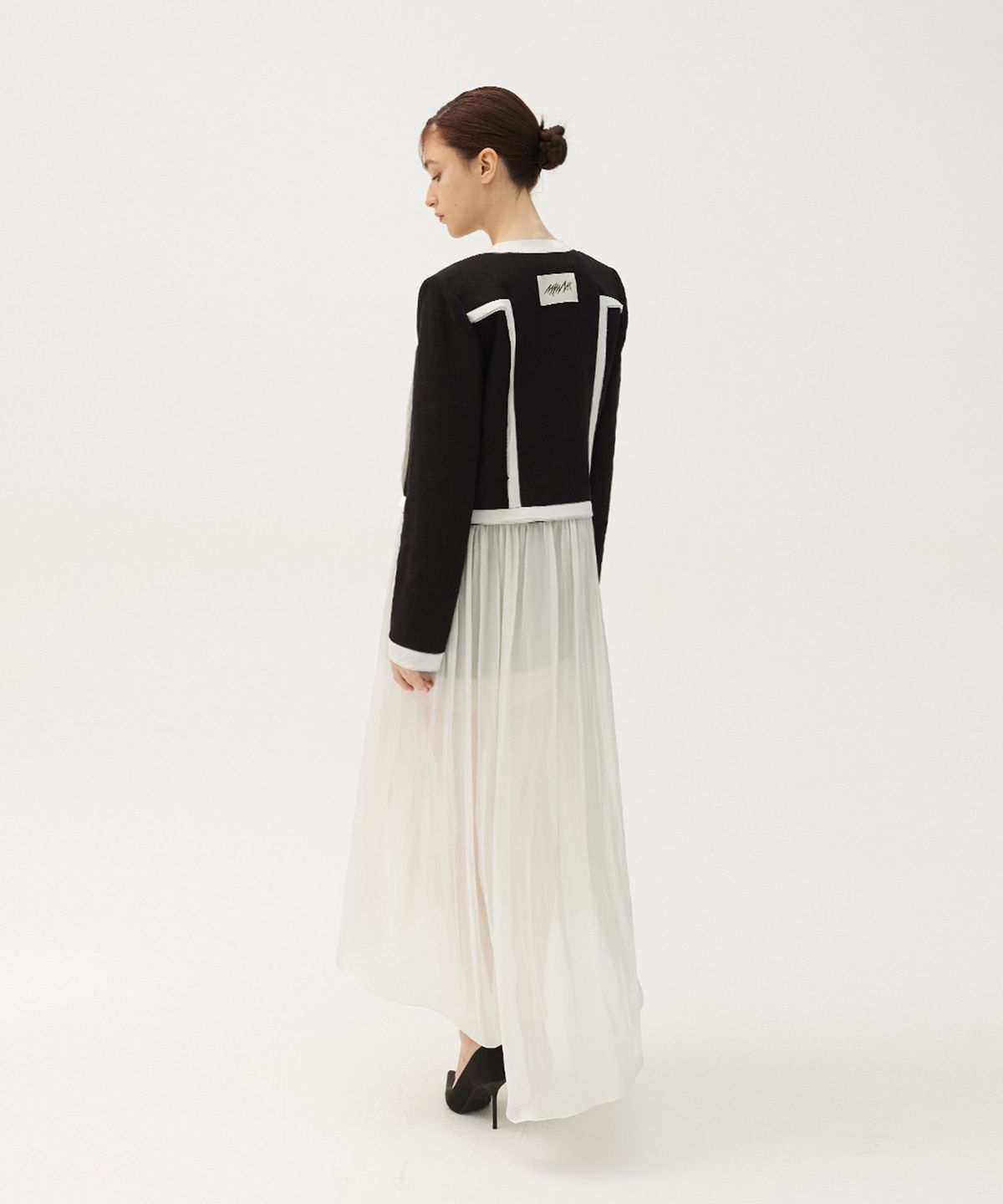 므아므(MMAM) Linen stitch chiffon line jacket