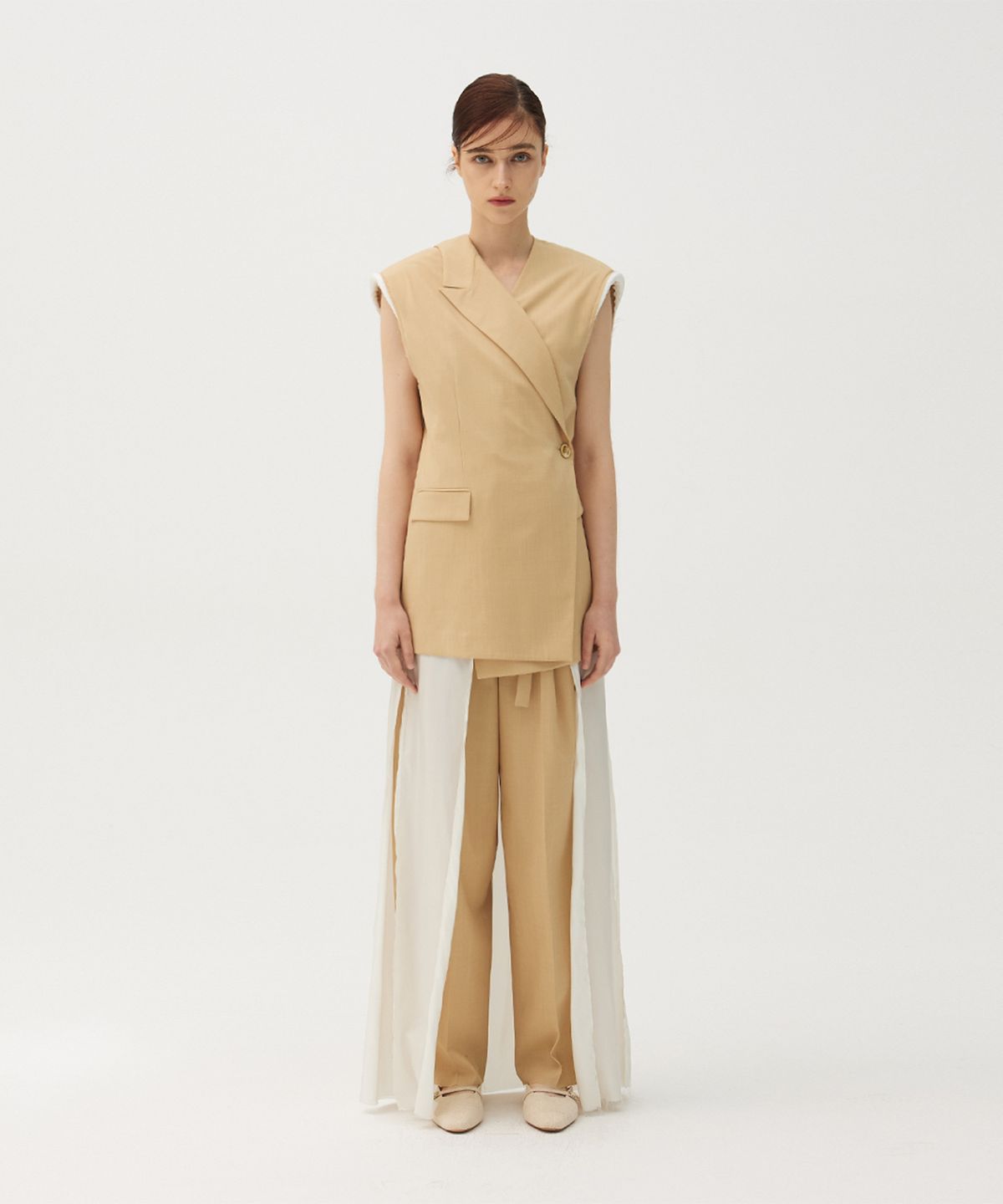 므아므(MMAM) Chiffon origami vest