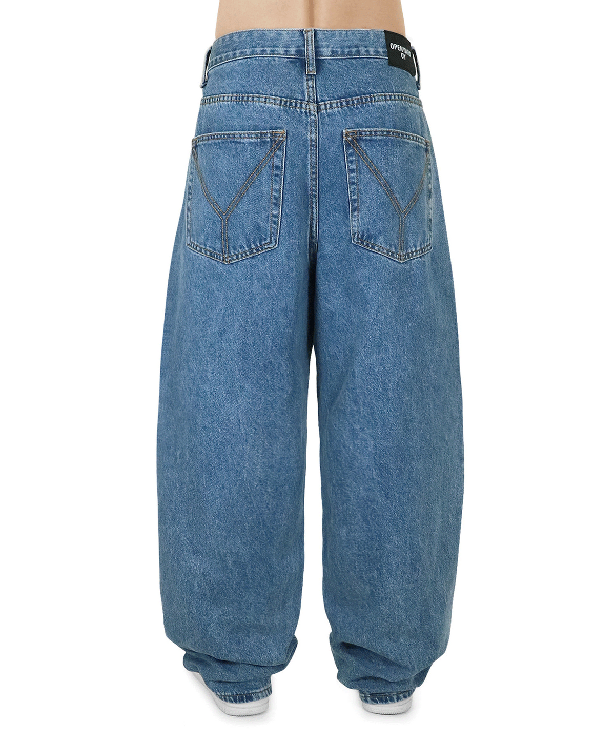 오픈야드(오와이)(OPENYARD(OY)) LOOSE BAGGY PANTS - WASHED BLUE