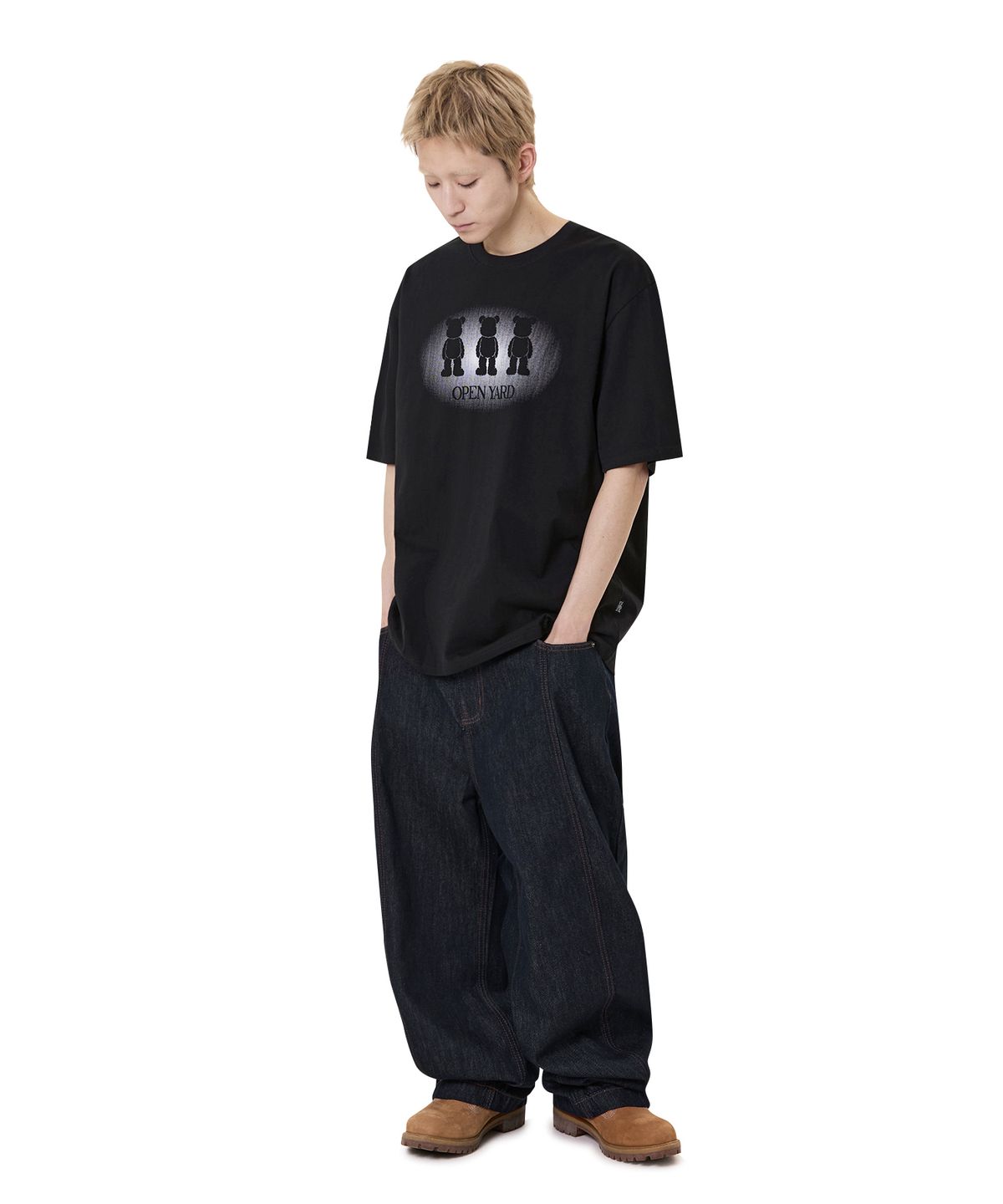 오픈야드(오와이)(OPENYARD(OY)) SHADOW ODOLLY TEE - BLACK