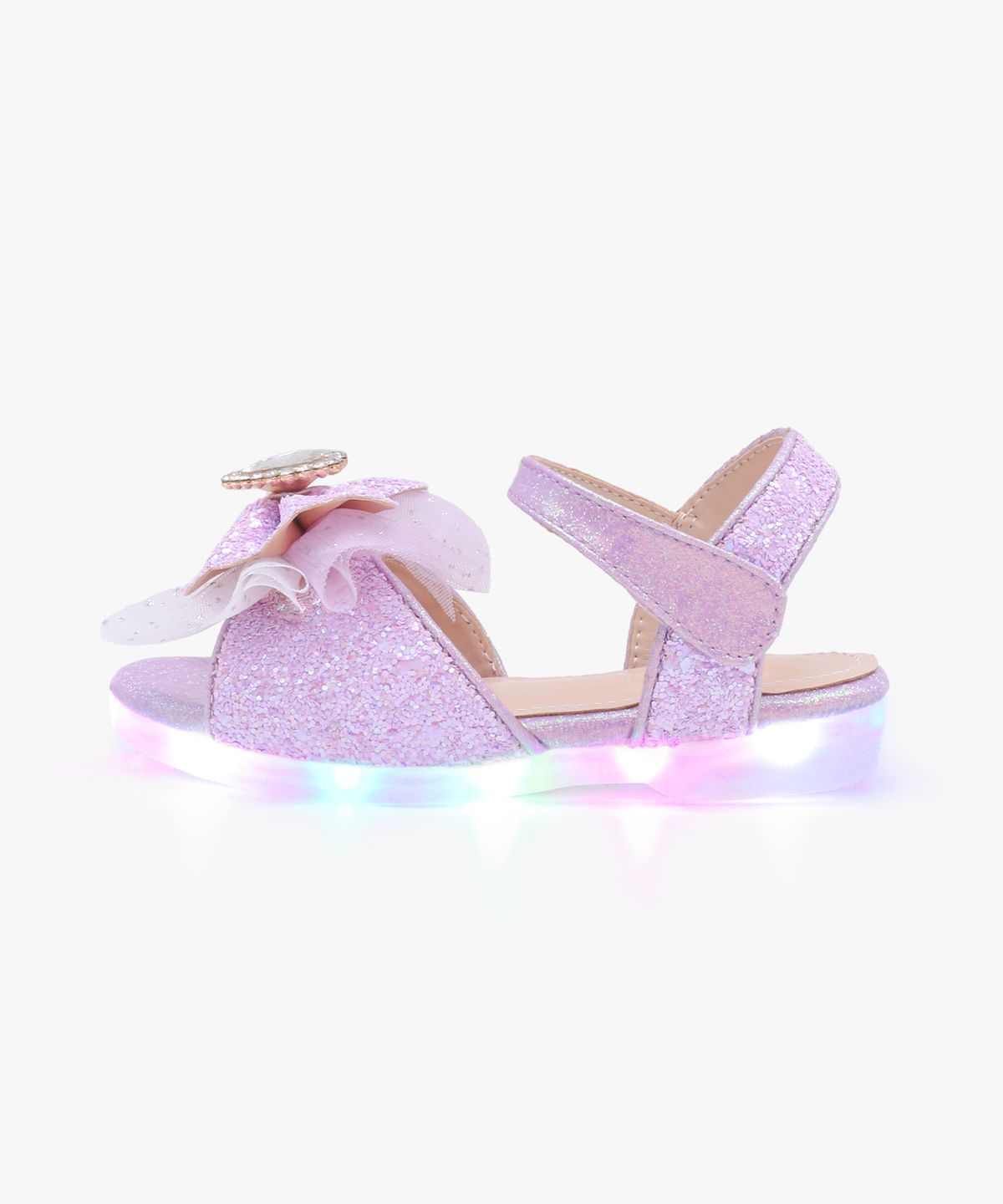 키펀트(KIPHANT) LED 라일락 코르사주 여아 샌들