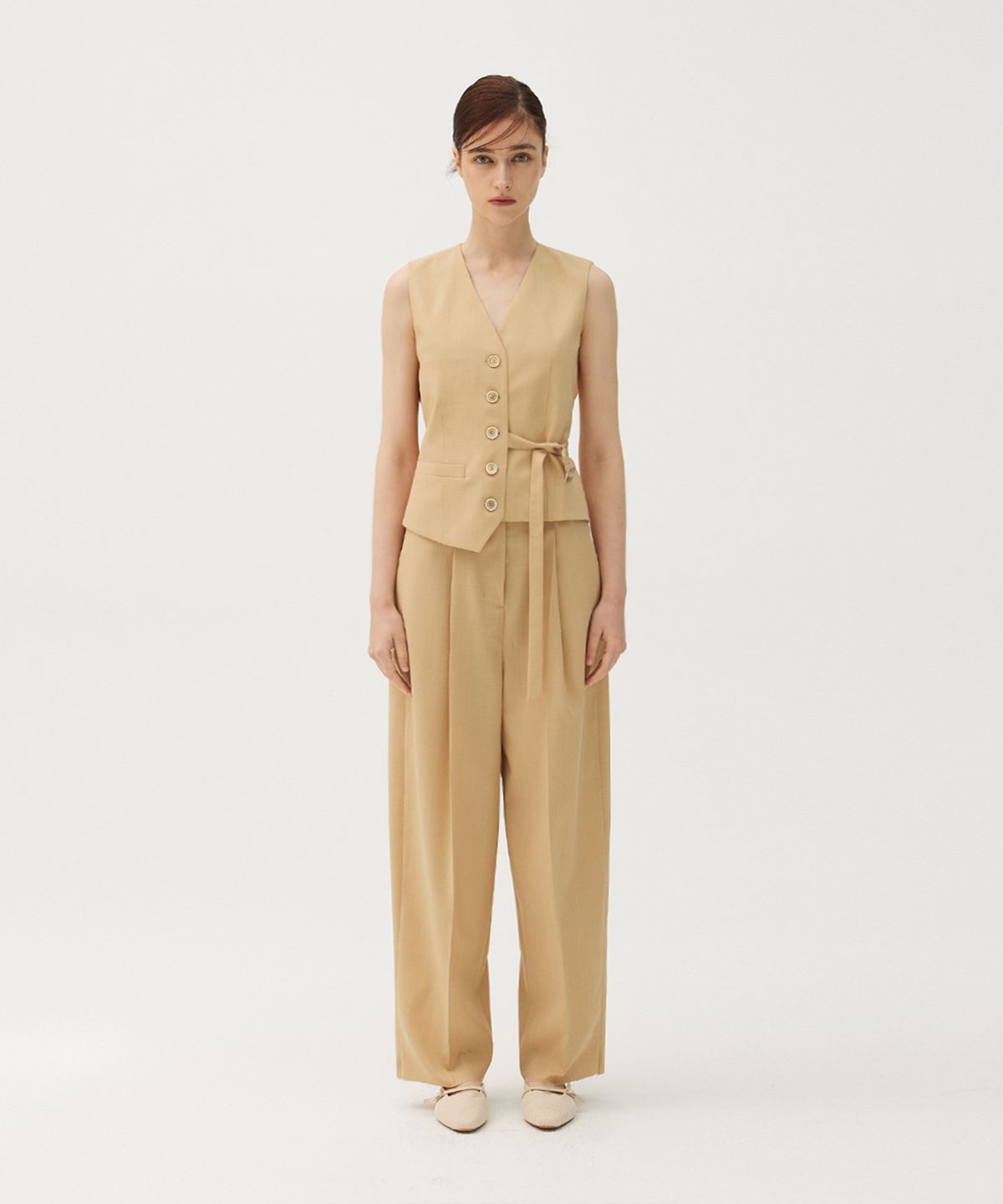 므아므(MMAM) Organza side strap vest