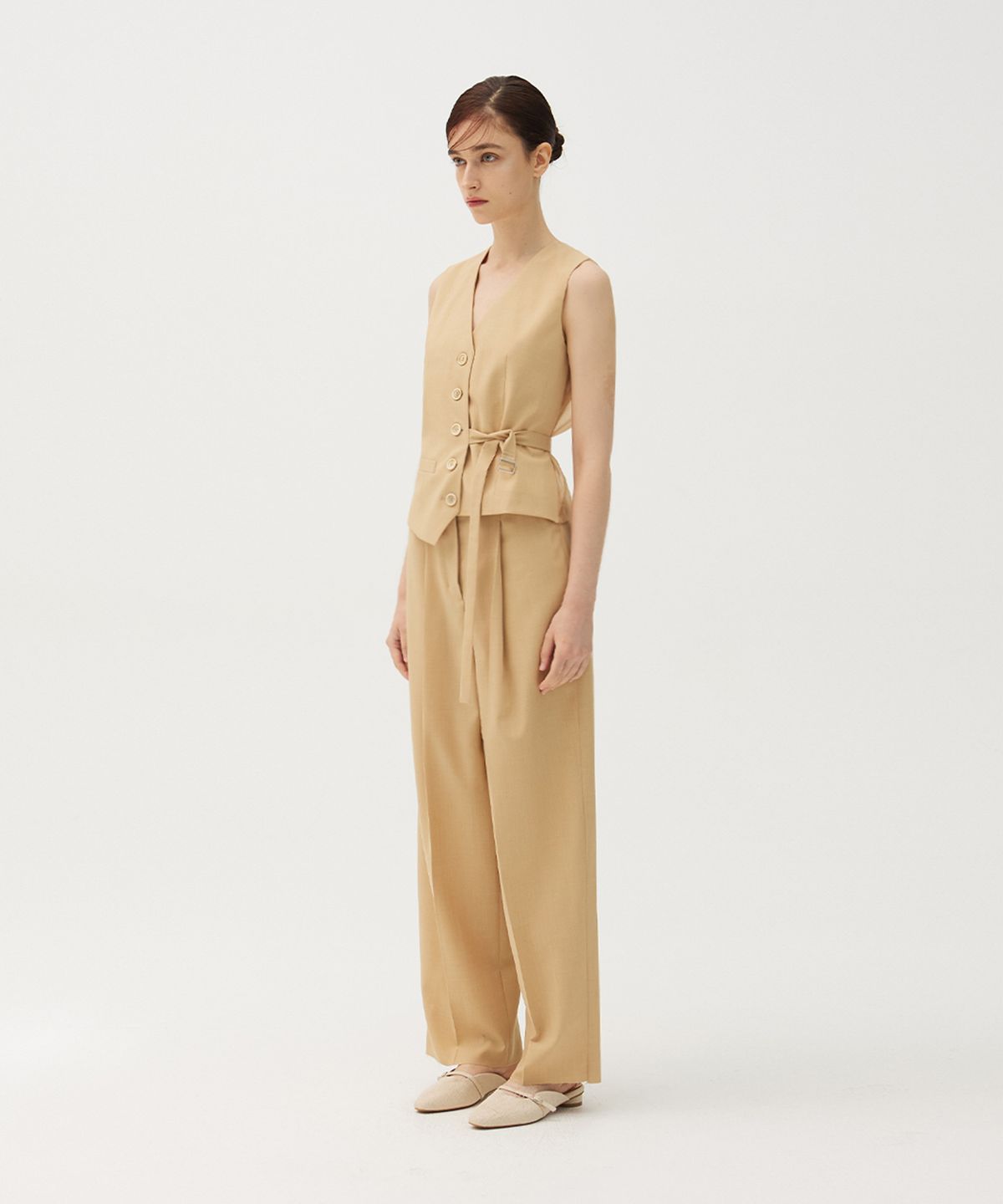 므아므(MMAM) Organza side strap vest