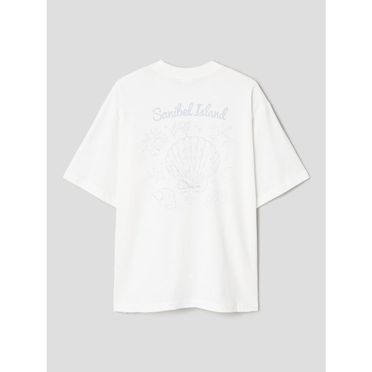 샌드 사운드(SAND SOUND) (UNISEX) 조개 그래픽 오버핏 반팔 티셔츠  화이트