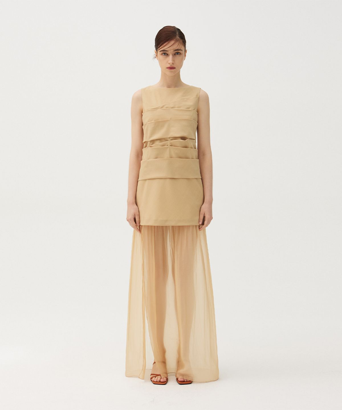 므아므(MMAM) Organza tuck dress