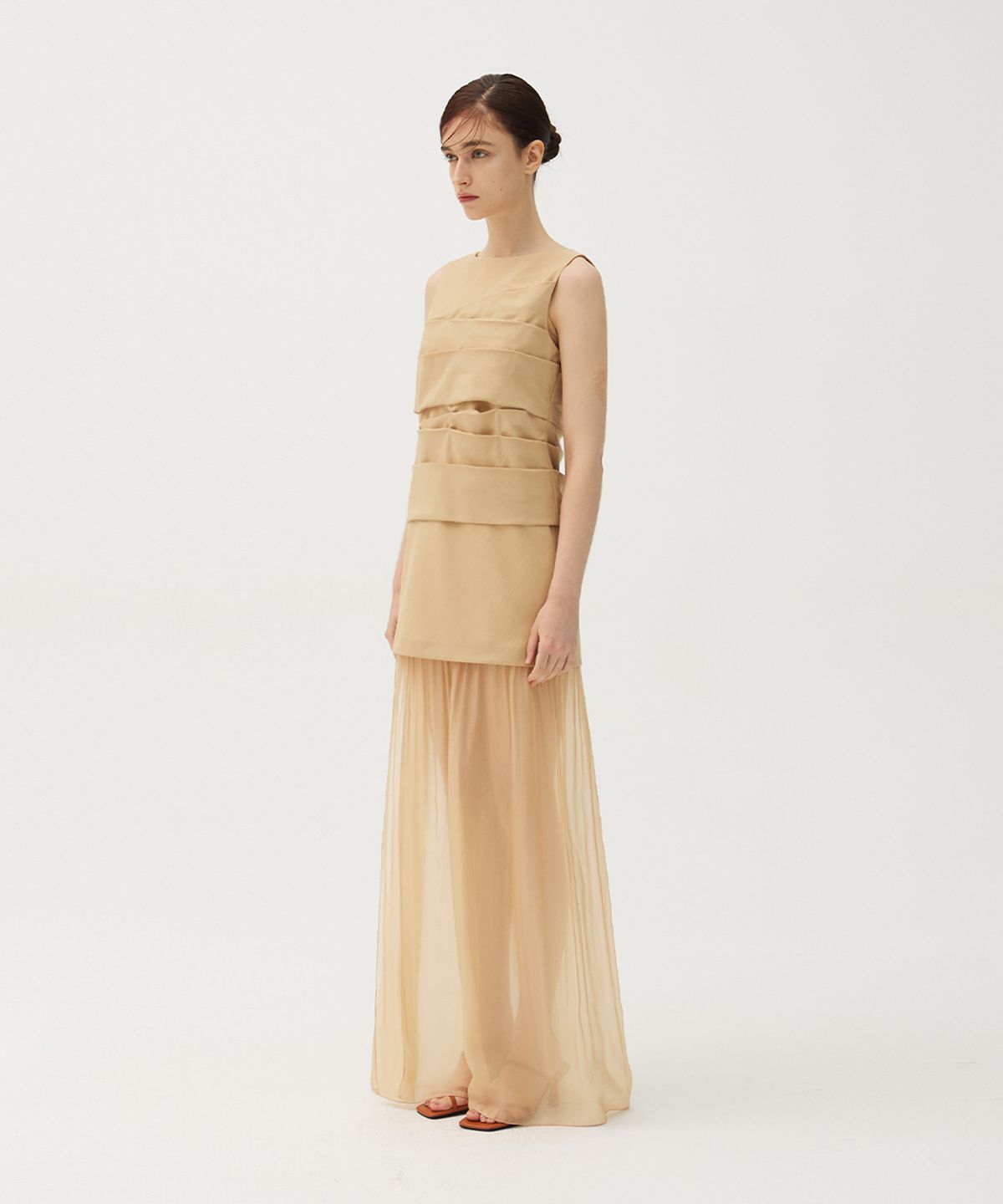 므아므(MMAM) Organza tuck dress