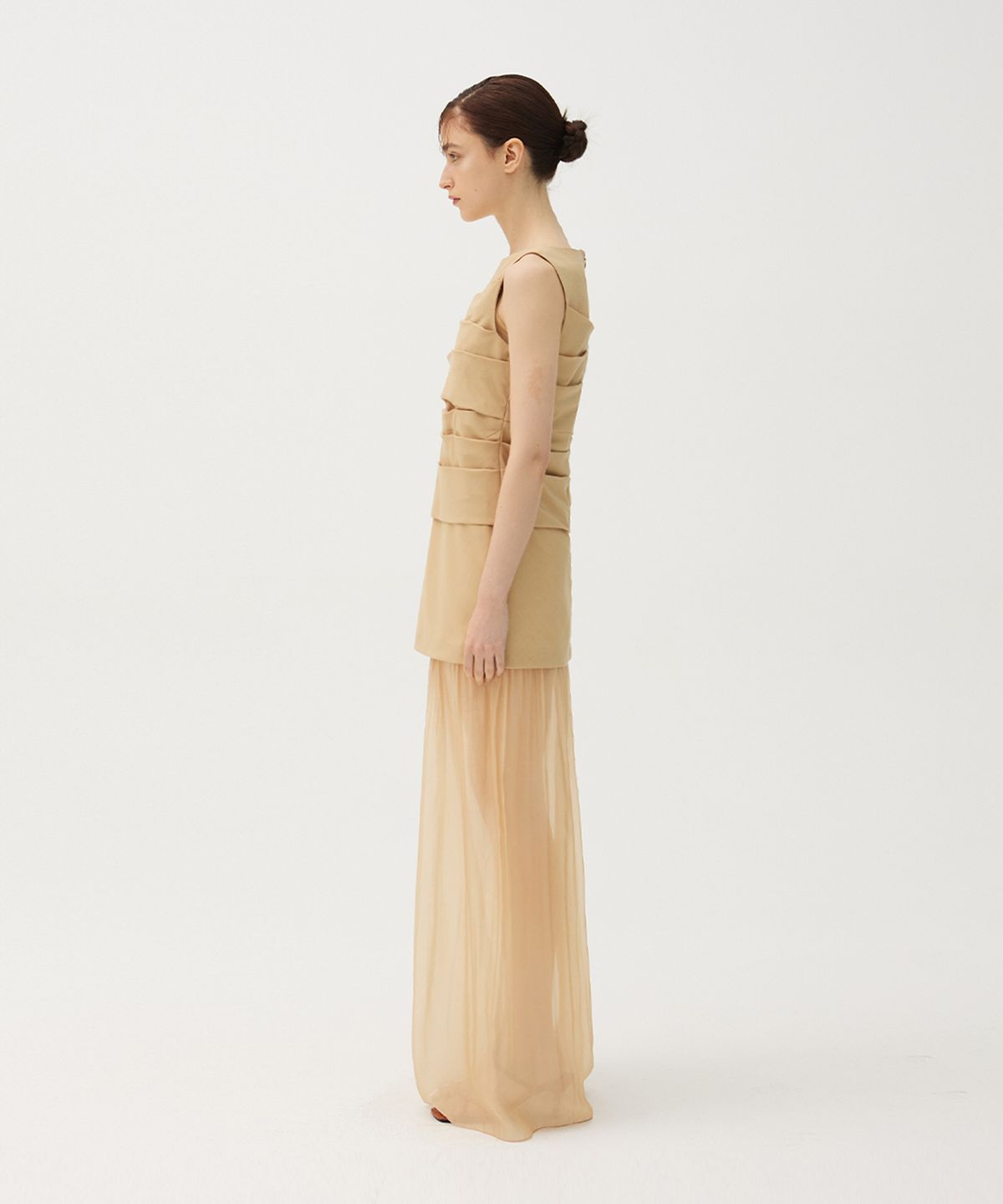 므아므(MMAM) Organza tuck dress
