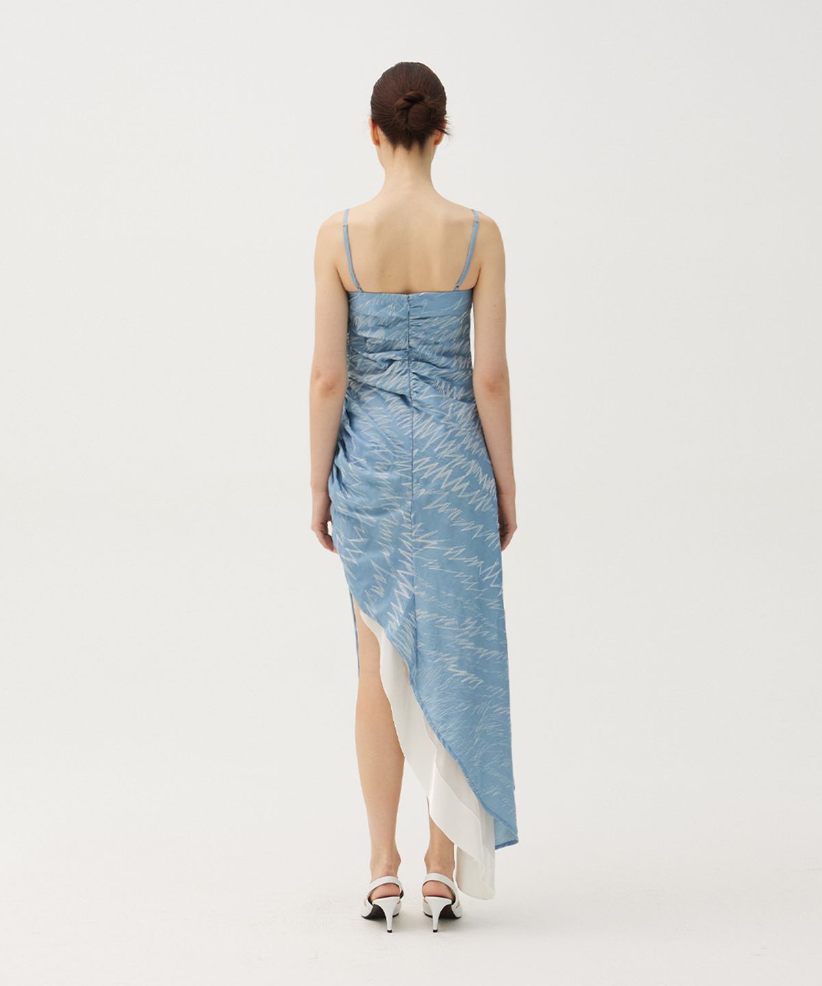 므아므(MMAM) Denim stitch shirring dress