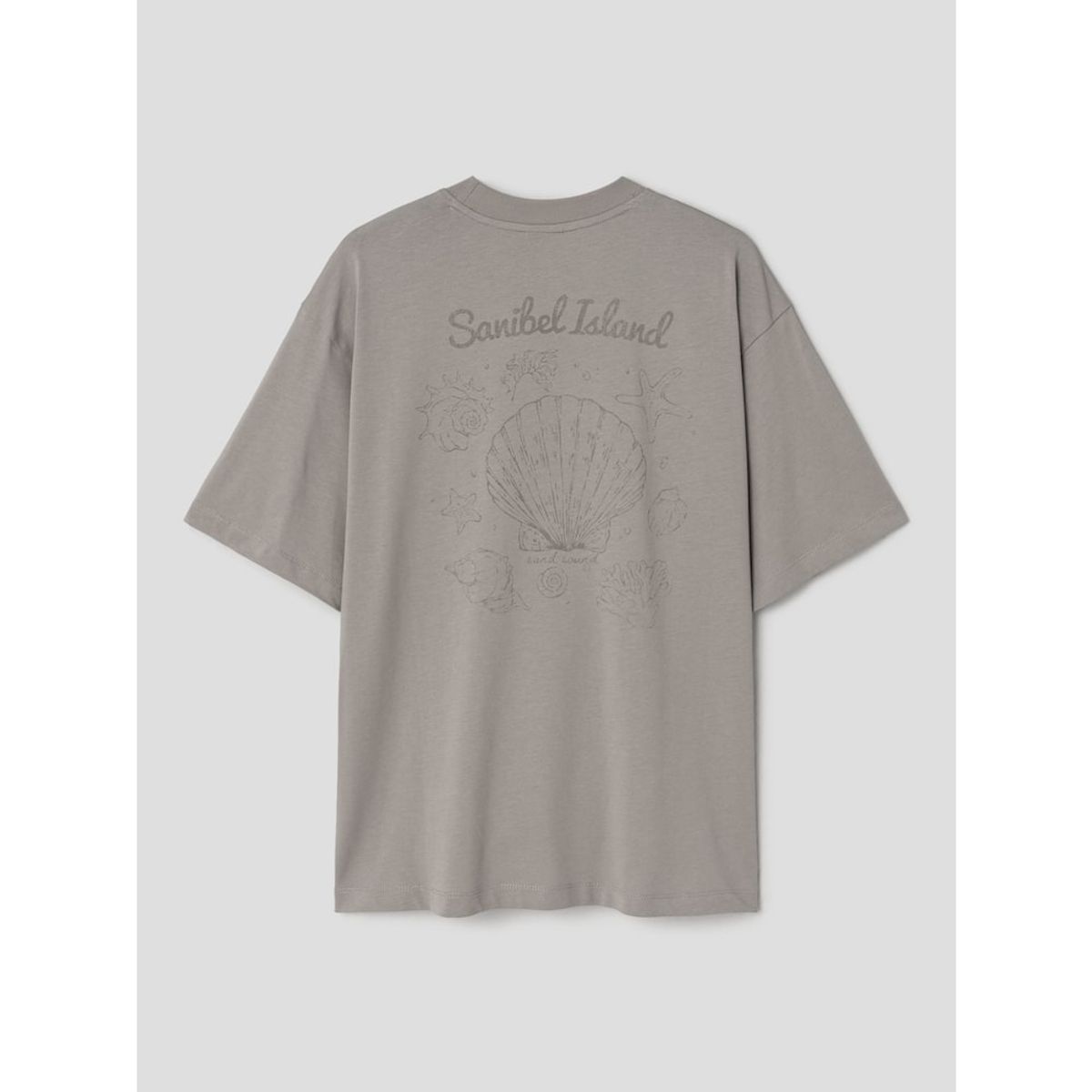 샌드 사운드(SAND SOUND) (UNISEX) 조개 그래픽 오버핏 반팔 티셔츠  카키