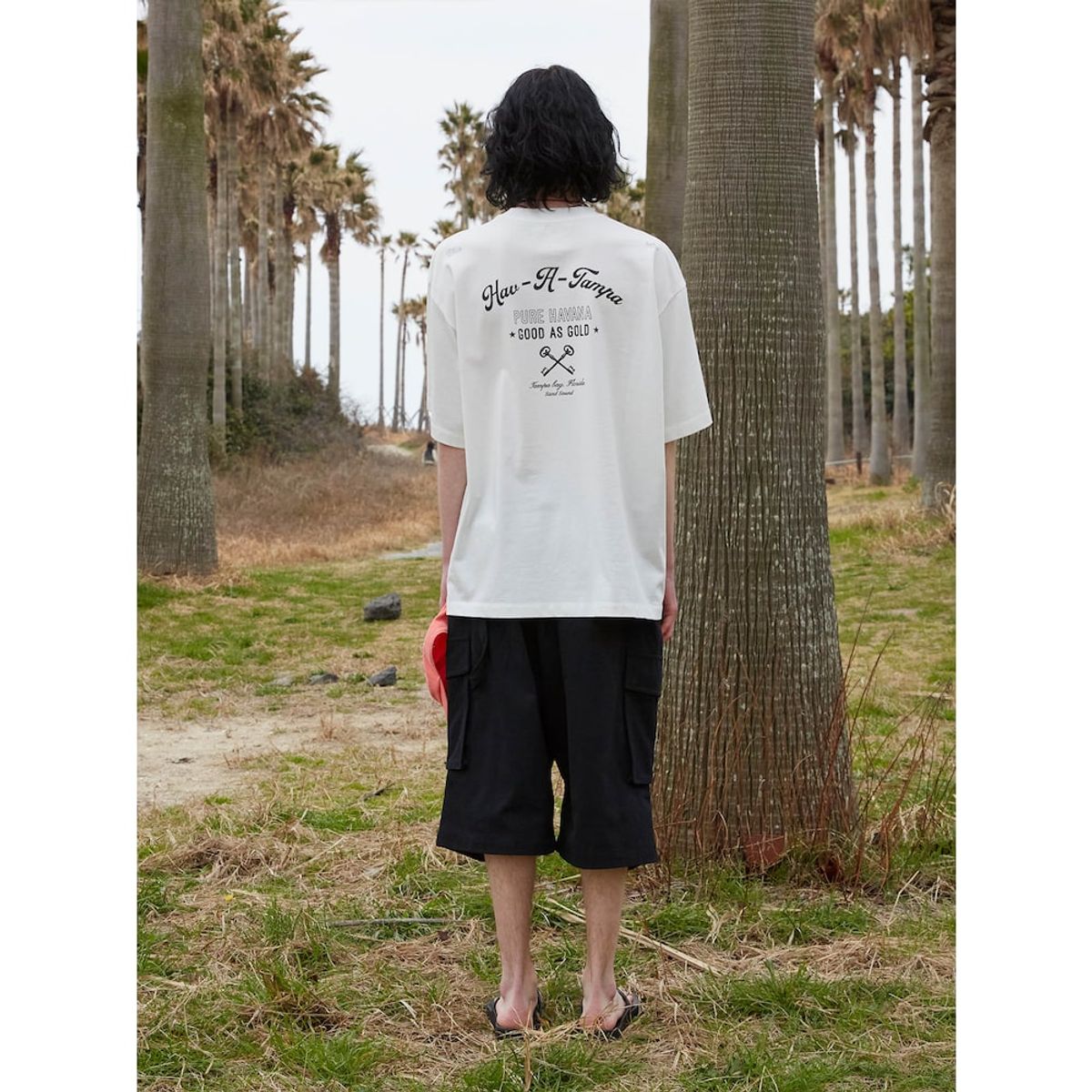샌드 사운드(SAND SOUND) (UNISEX) 타투 그래픽 오버핏 반팔 티셔츠  화이트