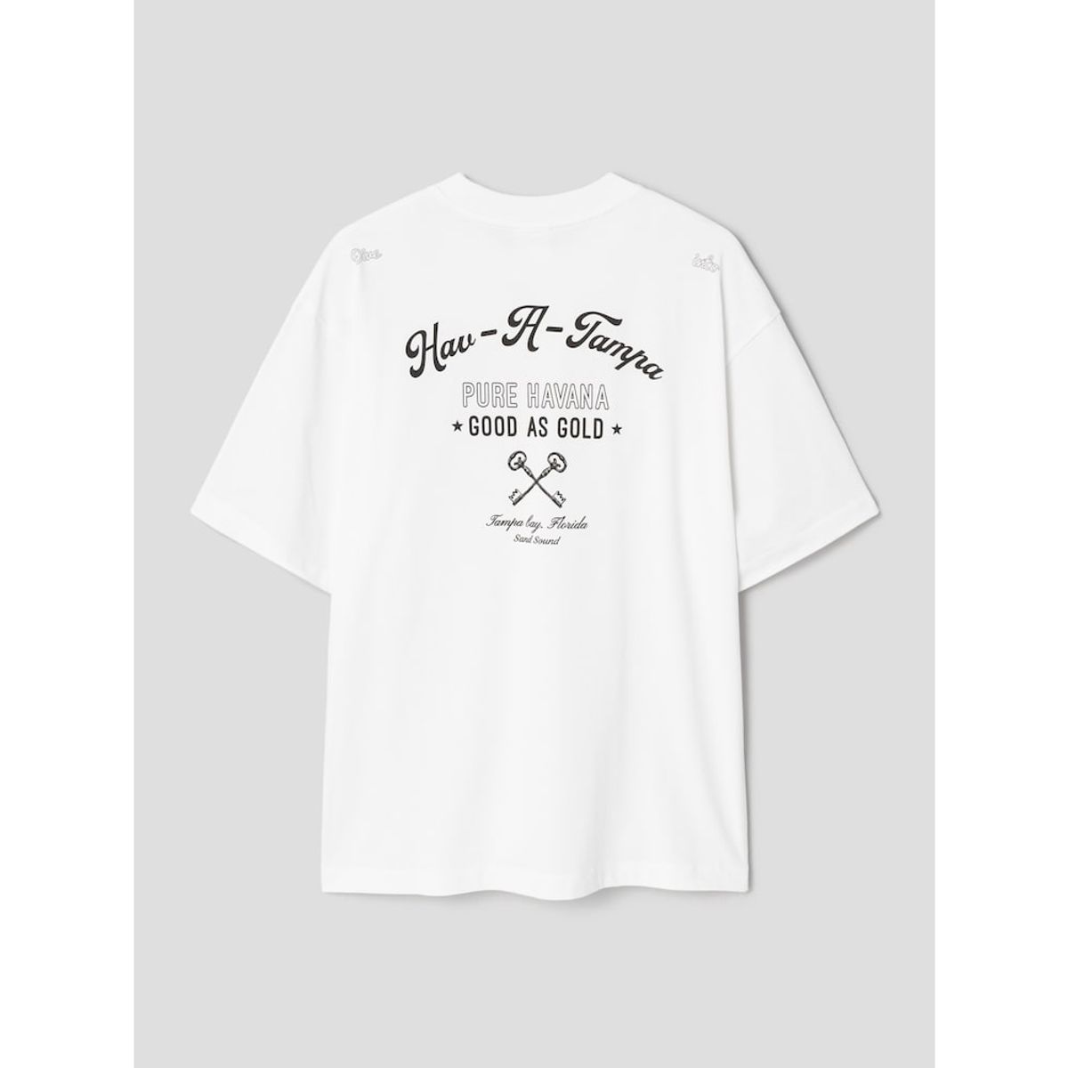 샌드 사운드(SAND SOUND) (UNISEX) 타투 그래픽 오버핏 반팔 티셔츠  화이트