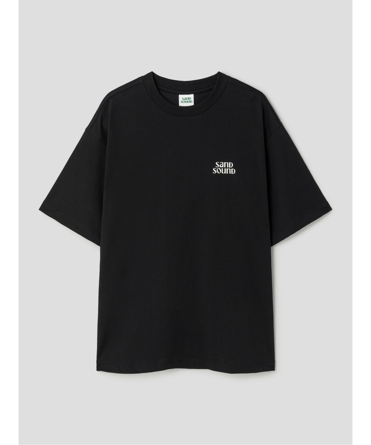 샌드 사운드(SAND SOUND) (UNISEX) 비치 그래픽 오버핏 반팔 티셔츠  블랙