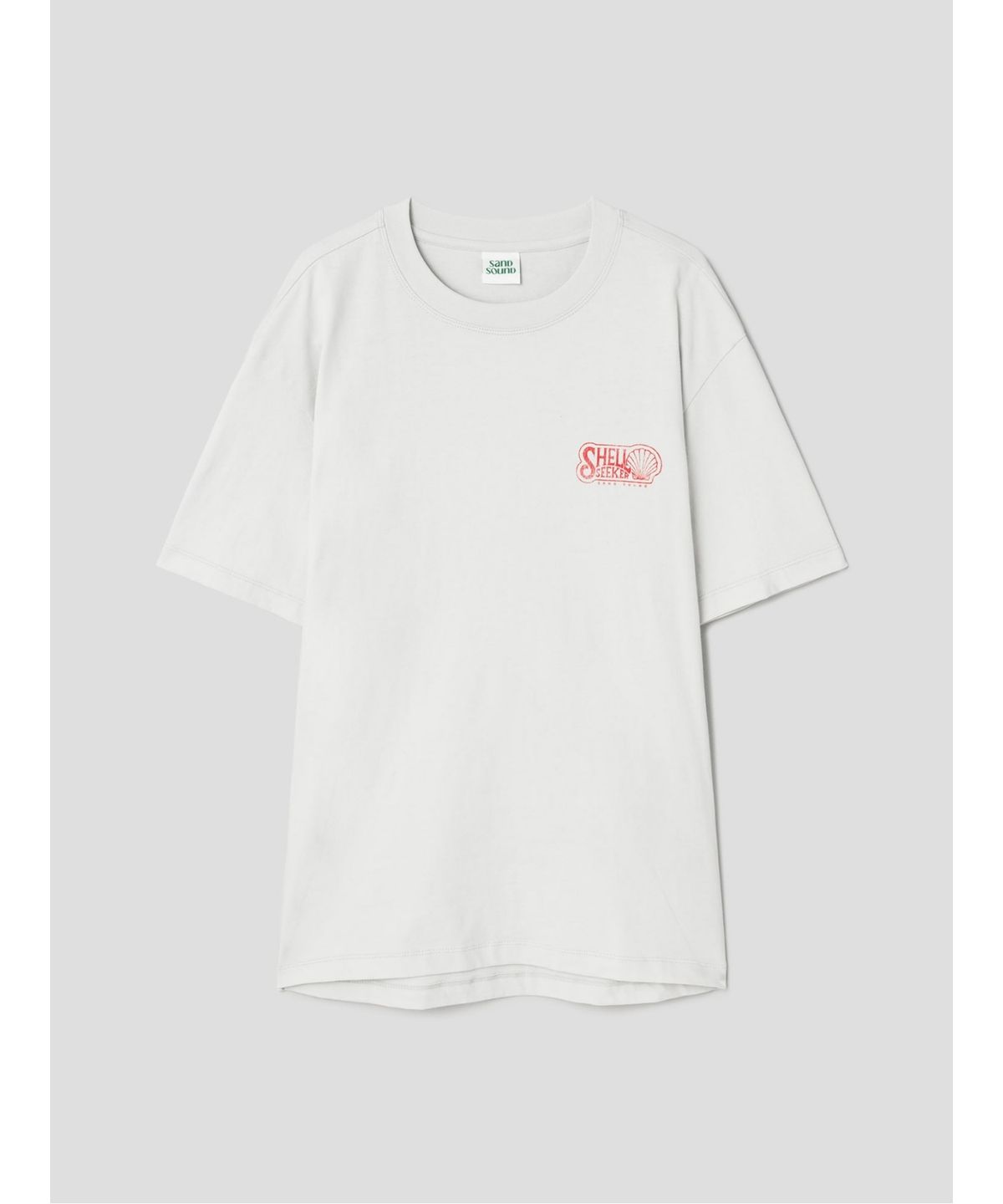 샌드 사운드(SAND SOUND) (UNISEX) 베이직 코쿤 핏 티셔츠  라이트 그레이