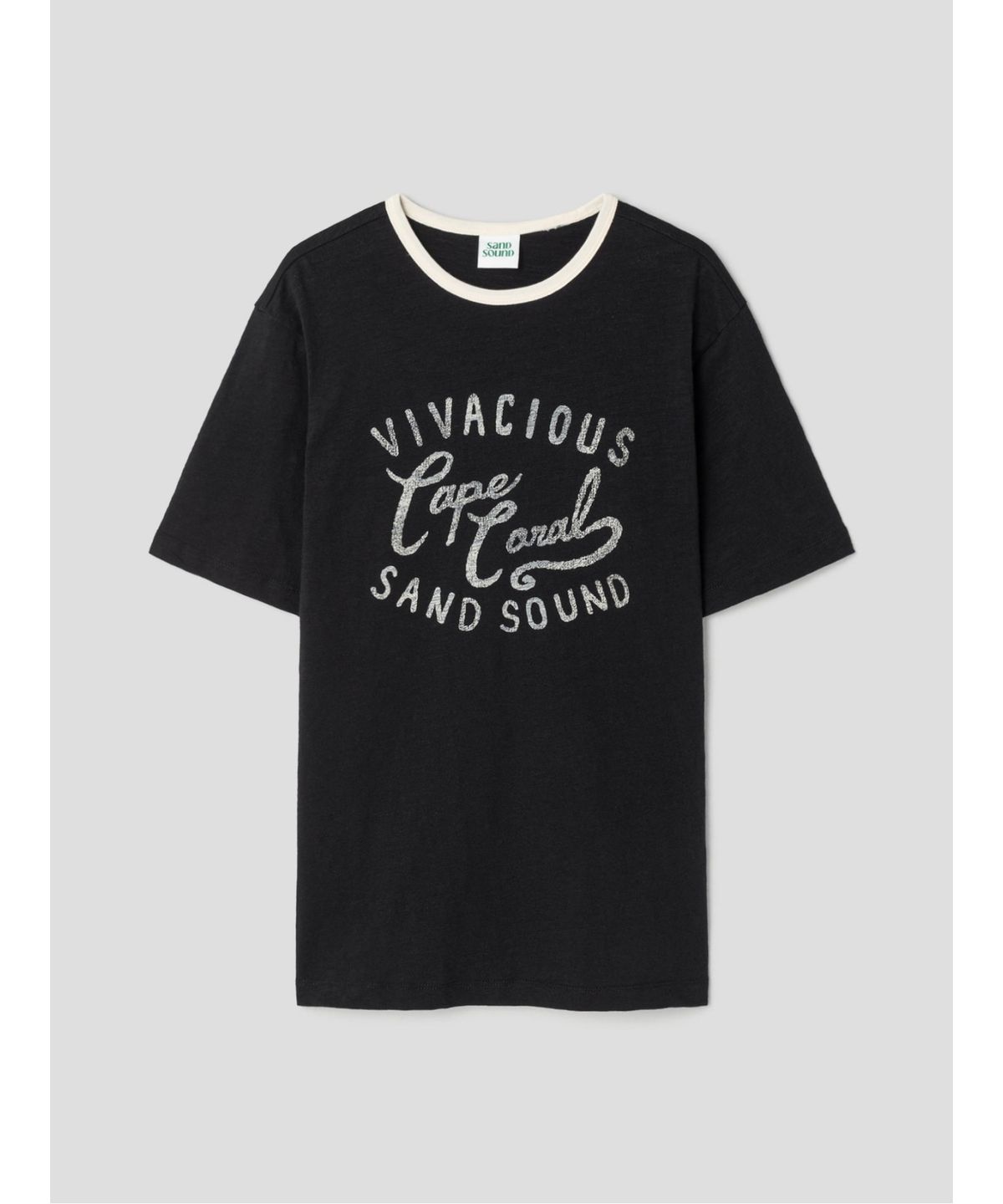 샌드 사운드(SAND SOUND) (UNISEX) 드로잉 그래픽 오버핏 반팔 링거 티셔츠  차콜