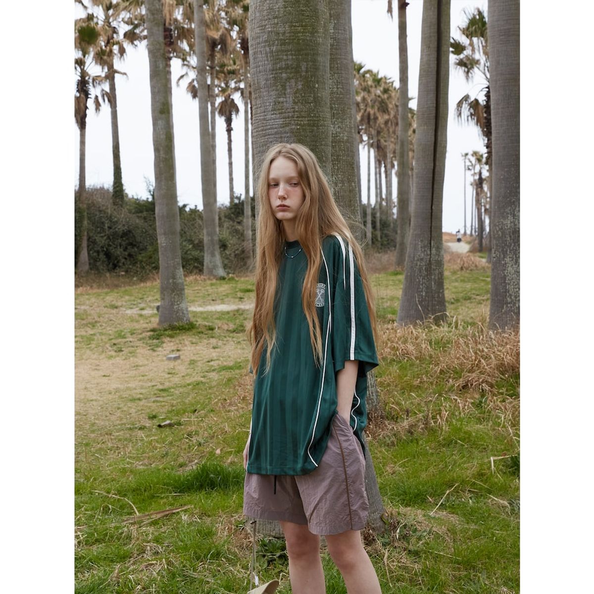 샌드 사운드(SAND SOUND) (UNISEX) 사커 져지 반팔 티셔츠  그린