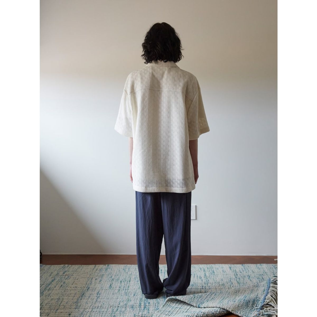 샌드 사운드(SAND SOUND) (UNISEX) 크로쉐 셔츠  아이보리
