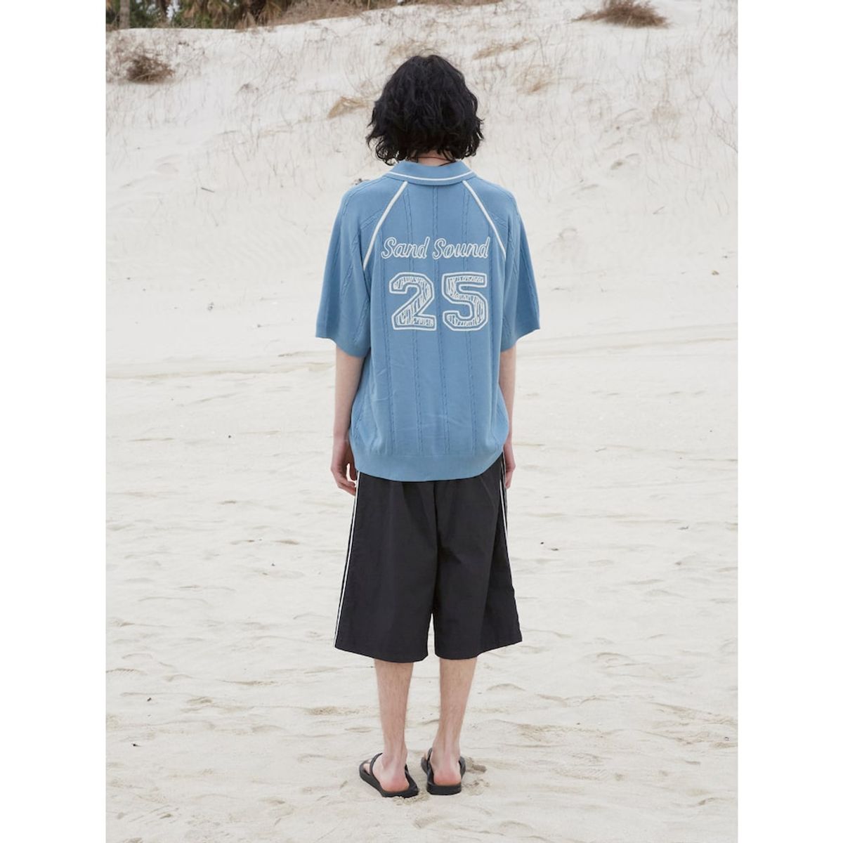 샌드 사운드(SAND SOUND) (UNISEX) 유니폼 넘버 니트  로얄 블루