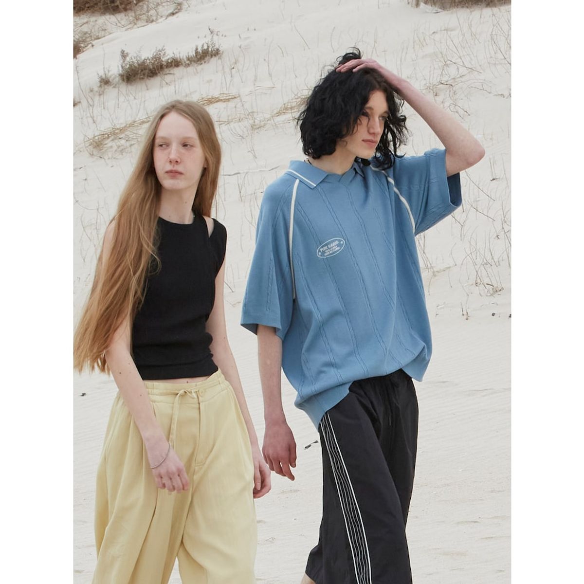 샌드 사운드(SAND SOUND) (UNISEX) 유니폼 넘버 니트  로얄 블루
