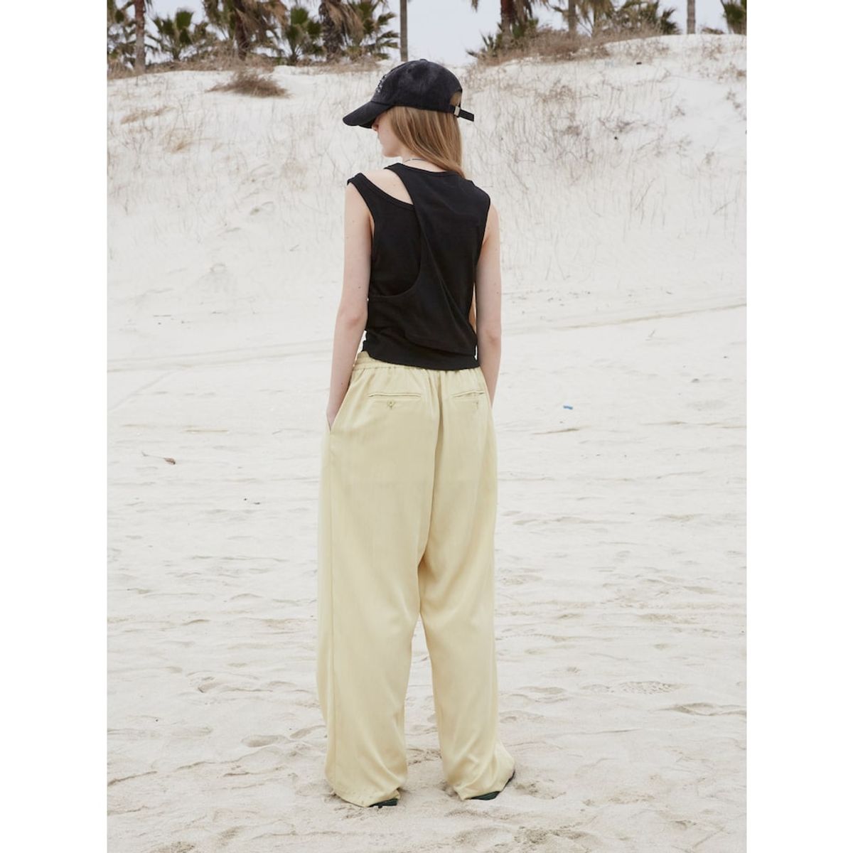 샌드 사운드(SAND SOUND) (UNISEX) 와이드 밴딩 팬츠  베이지