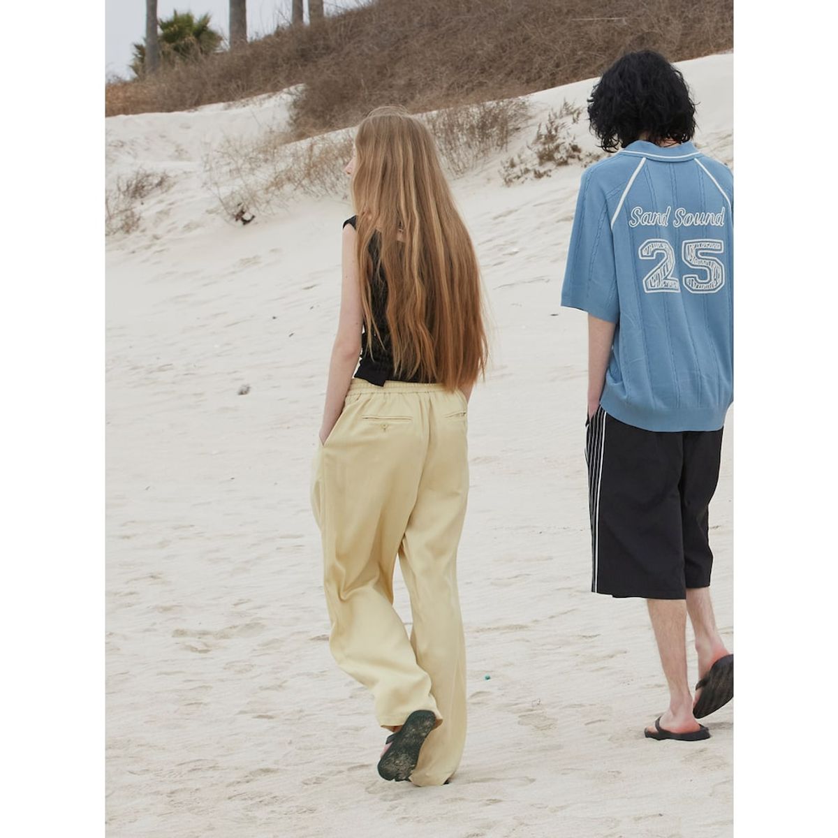 샌드 사운드(SAND SOUND) (UNISEX) 와이드 밴딩 팬츠  베이지