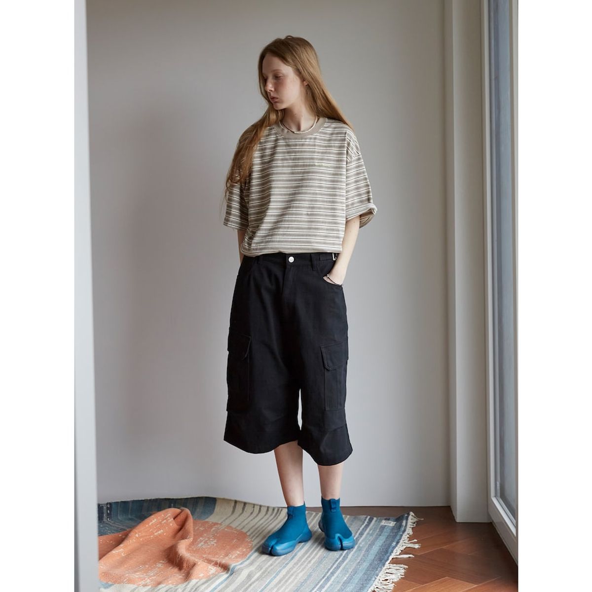 샌드 사운드(SAND SOUND) (UNISEX) 패러슛 버뮤다 숏츠  블랙