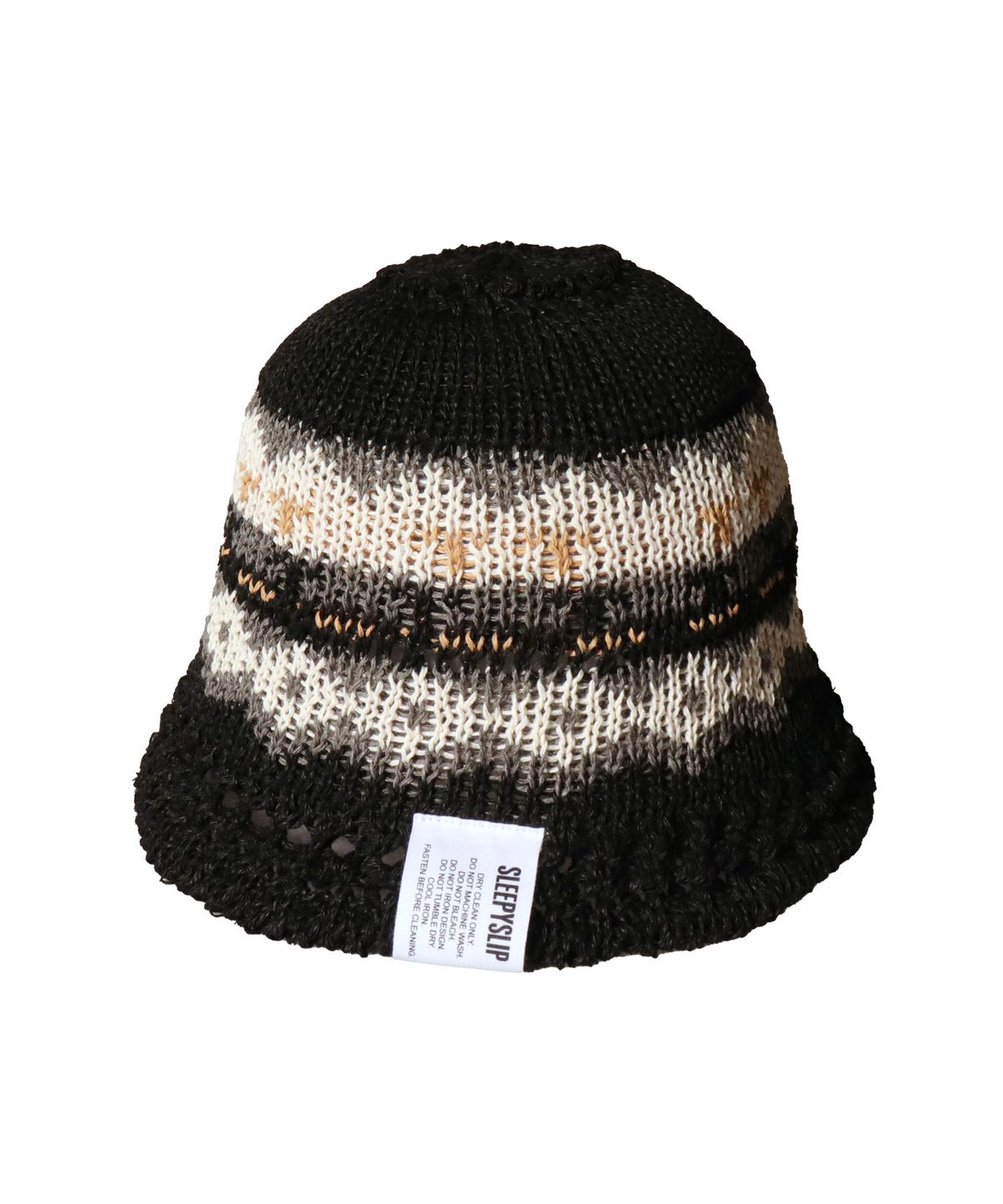 슬리피슬립(SLEEPYSLIP) MARIA BLACK/WHITE BUCKET HAT