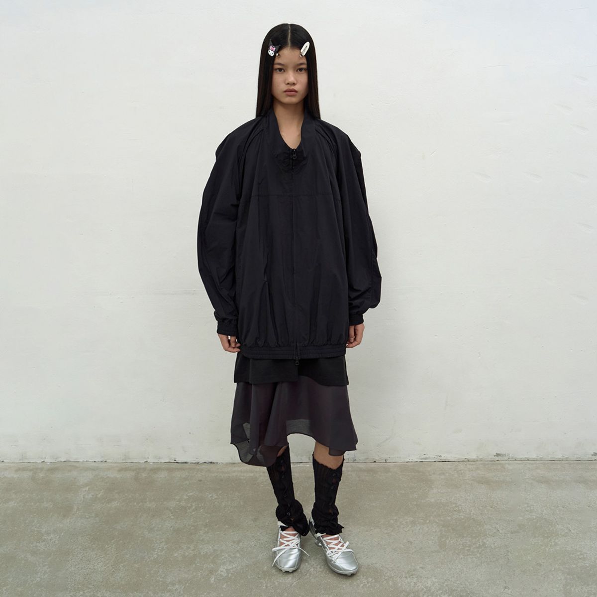 엘씨디씨티엠(LCDC™) FLARE LAYERED SKIRT (DARK GREY)