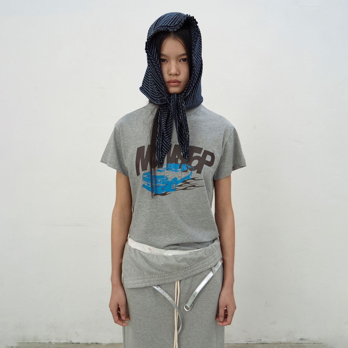 엘씨디씨티엠(LCDC™) FOLD-OVER JERSEY SKIRT (GREY)