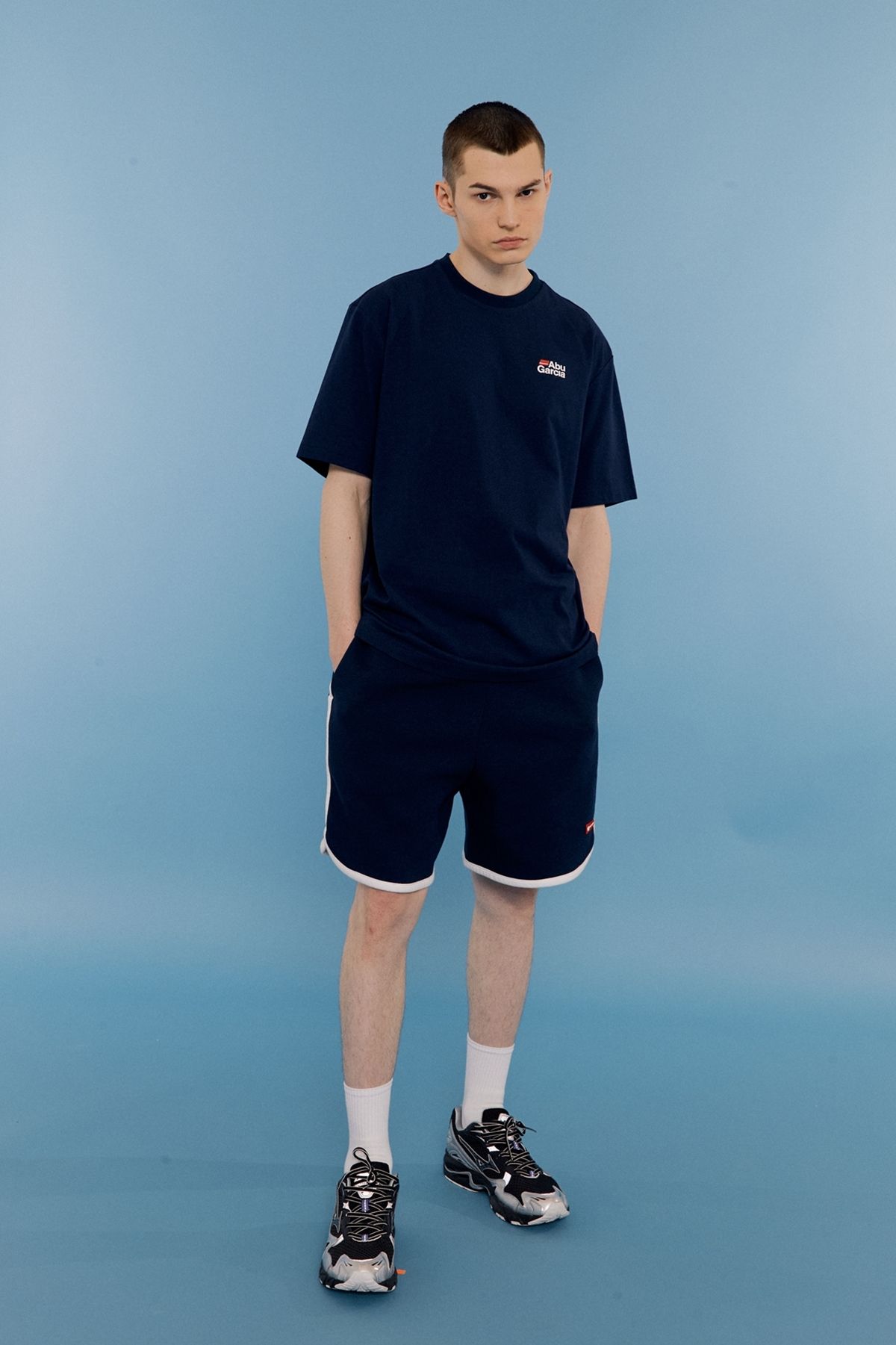 아부가르시아(ABU GARCIA) 클래식 ABU 반팔티 NAVY