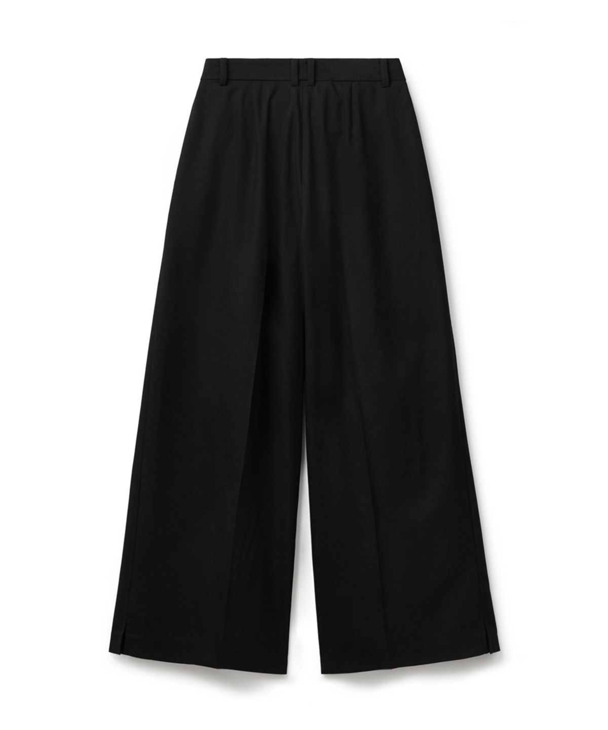에르에르(ERER) Single Pleat Wide Slacks Black