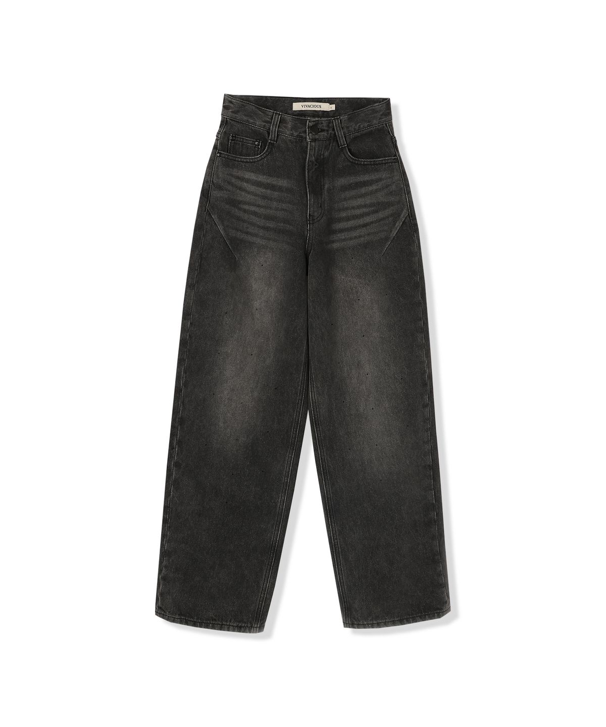 비바셔스(VIVACIOUS) Beads Baggy Denim Pants BLUE