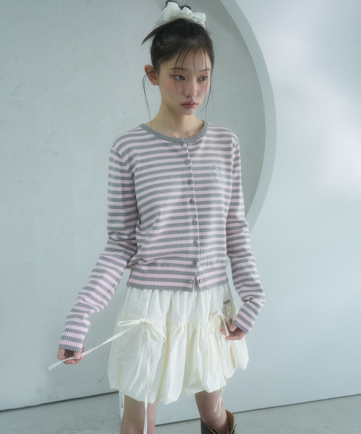 비바셔스(VIVACIOUS) Aria Balloon Ribbon Mini Skirt - 3COL