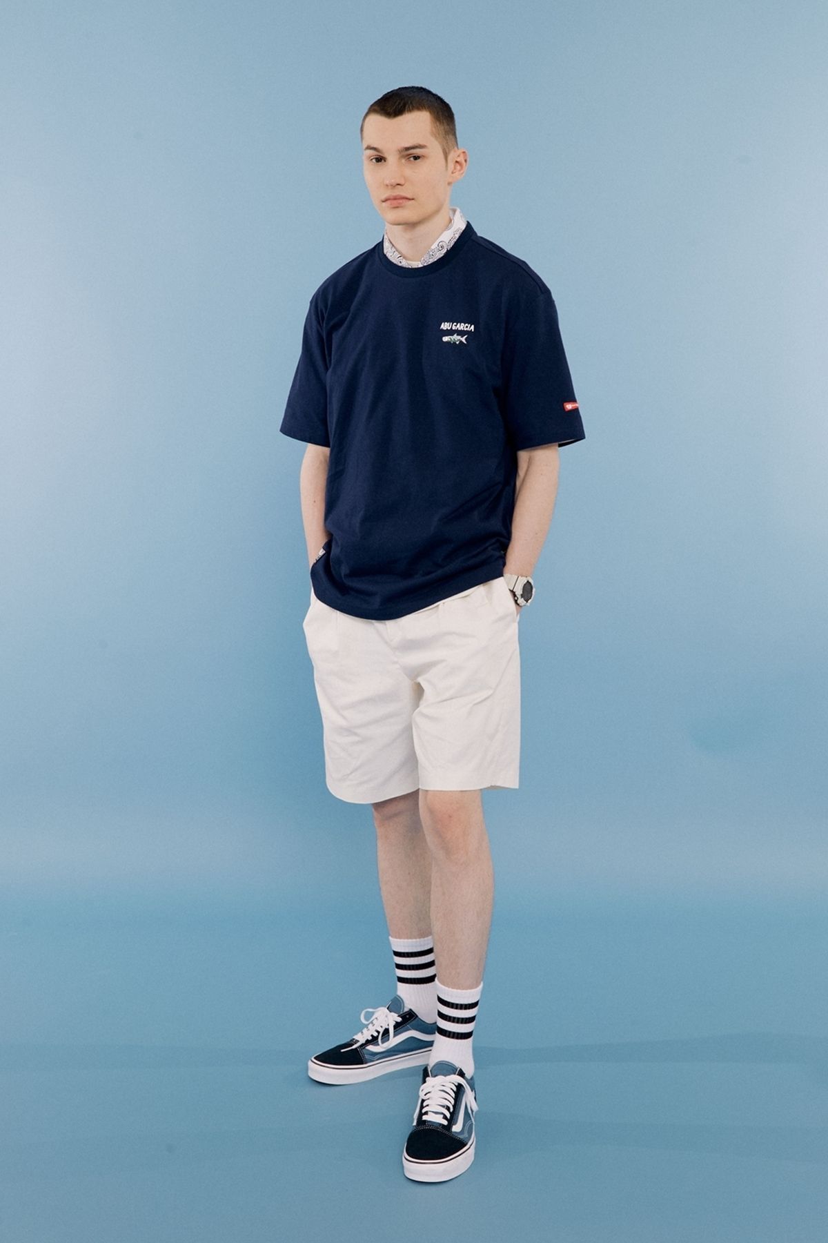 아부가르시아(ABU GARCIA) 피쉬 그래픽 반팔티 #1 NAVY