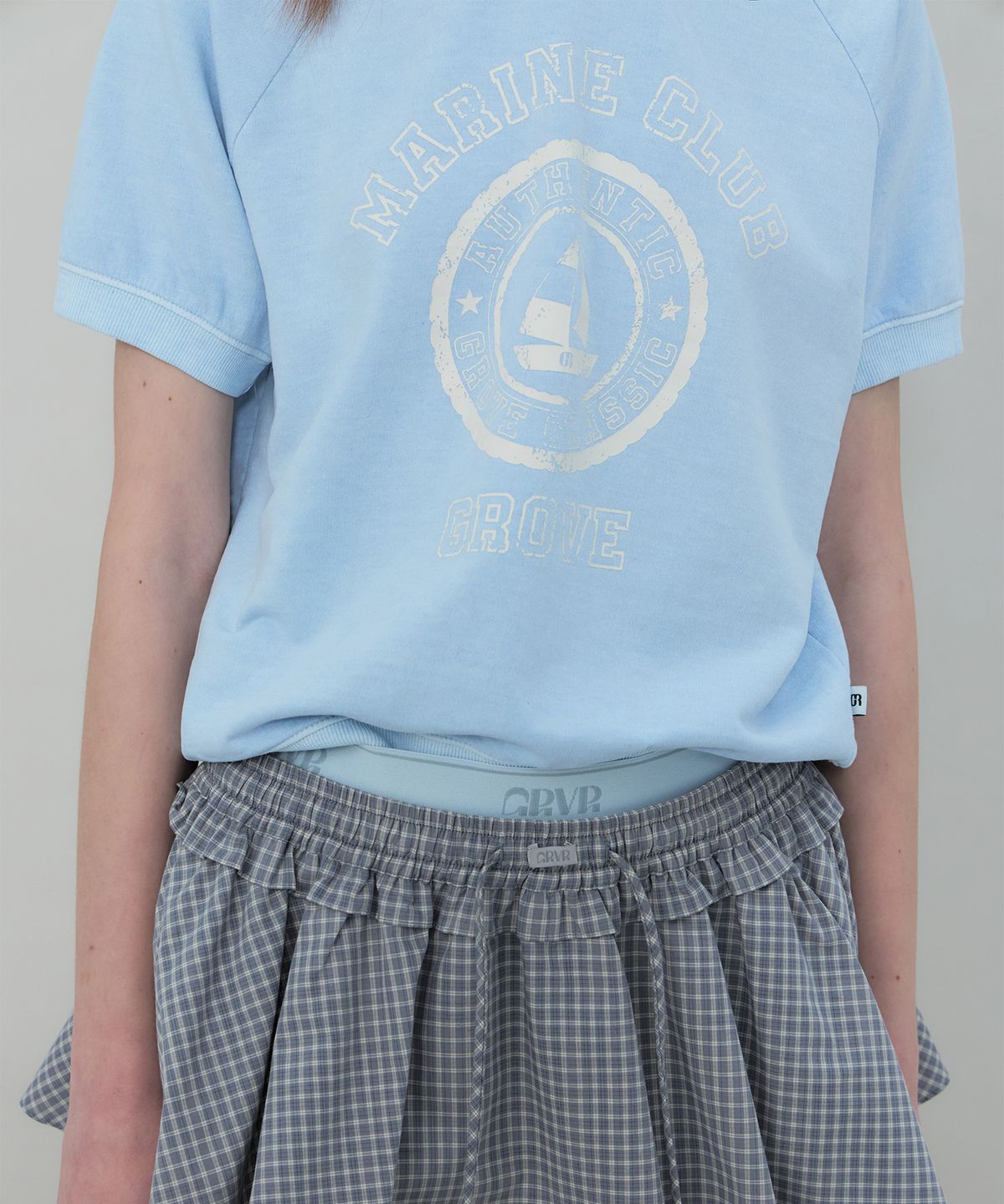 그로브(GROVE) GROVE MARINE CLUB T-SHIRT (LIGHT BLUE)