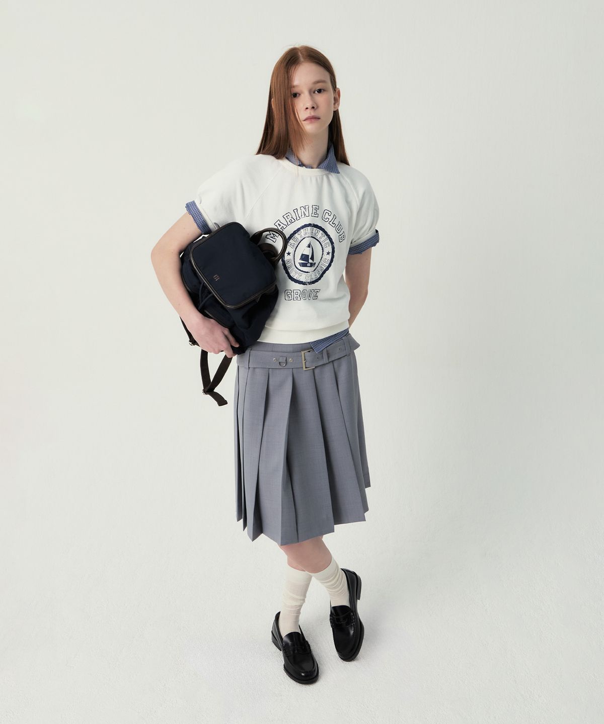 그로브(GROVE) GROVE MARINE CLUB T-SHIRT (IVORY)