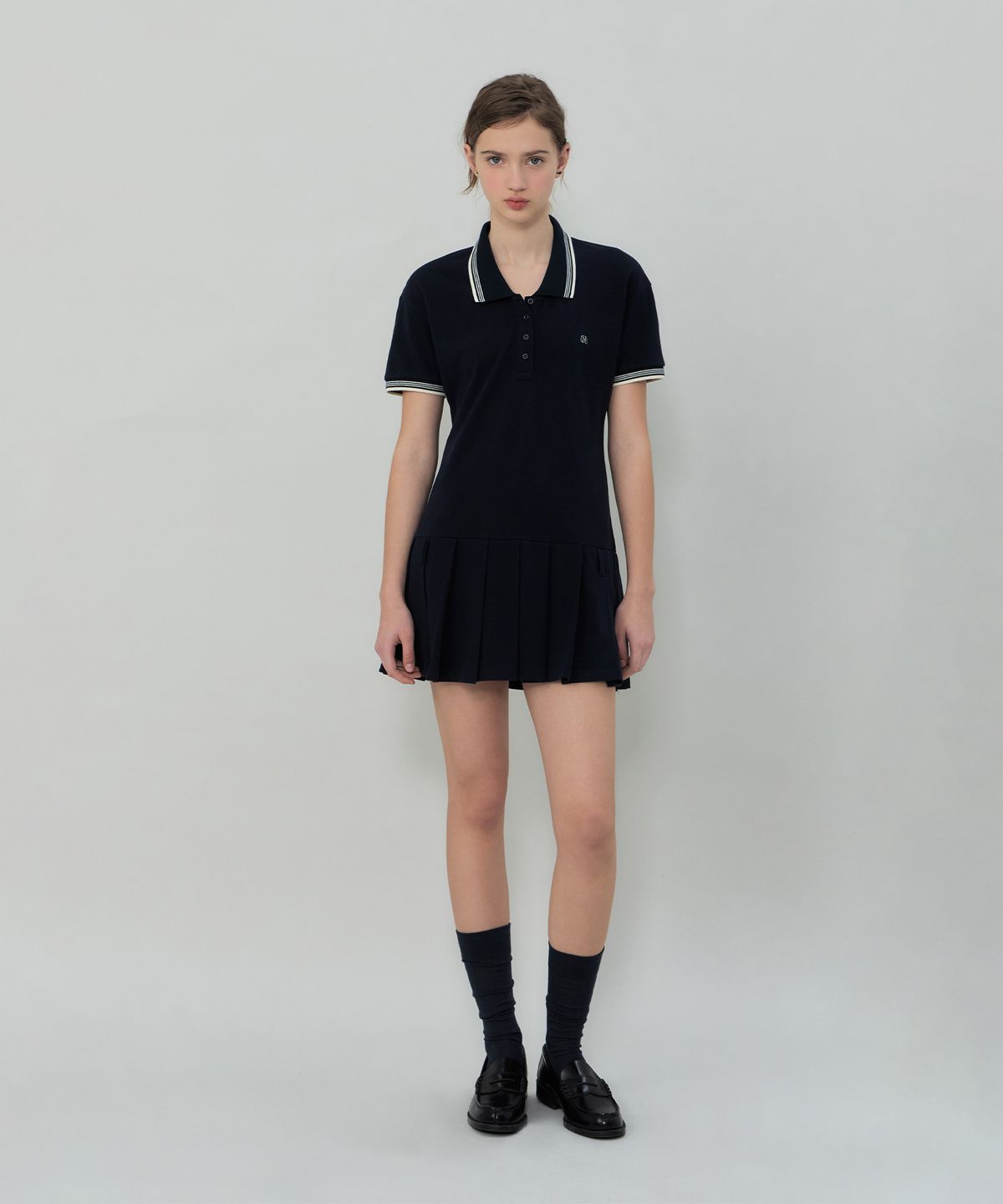 그로브(GROVE) SAGE PIQUE ONE-PIECE (NAVY)