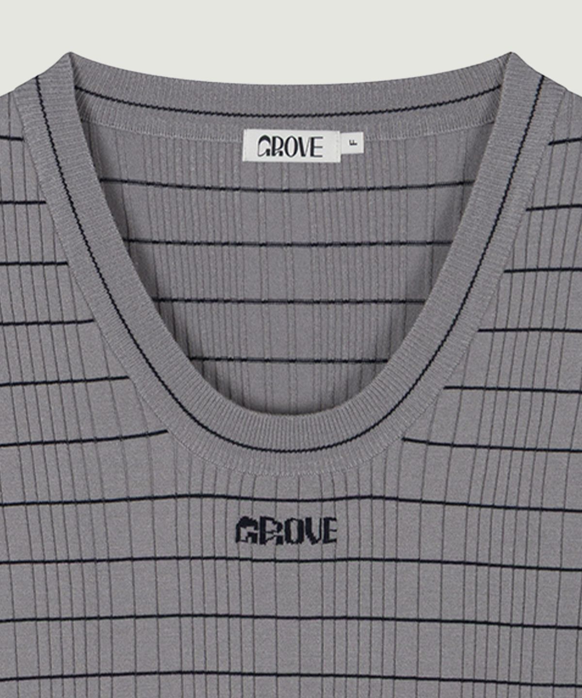 그로브(GROVE) BAILEY HALF SLEEVE KNIT (GREY)