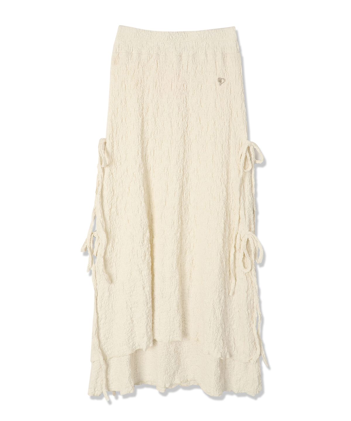비바셔스(VIVACIOUS) Ribbon Shell Layered Long Skirt - 2COL