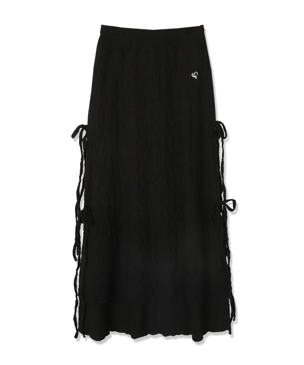 비바셔스(VIVACIOUS) Ribbon Shell Layered Long Skirt - 2COL