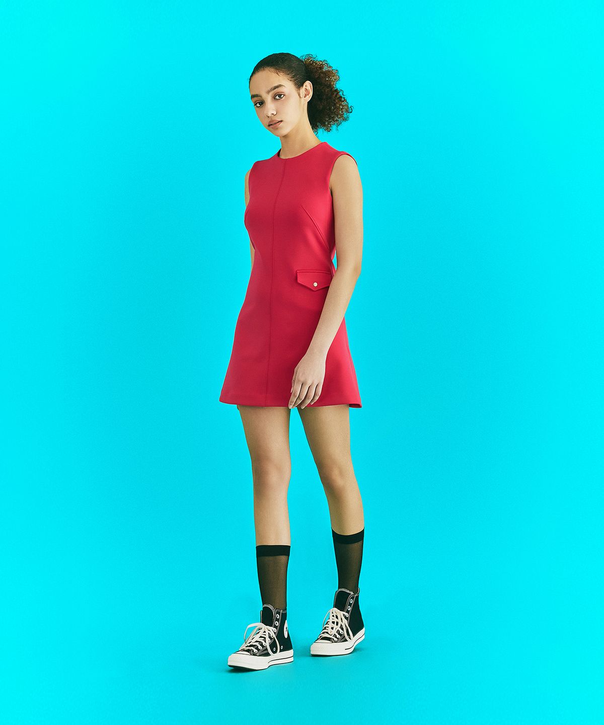 에르에르(ERER) Seam Detail Dress Pink