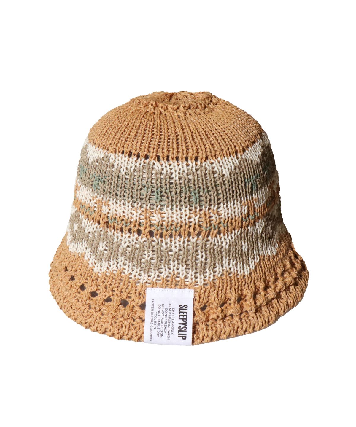 슬리피슬립(SLEEPYSLIP) MARIA BROWN/WHITE BUCKET HAT